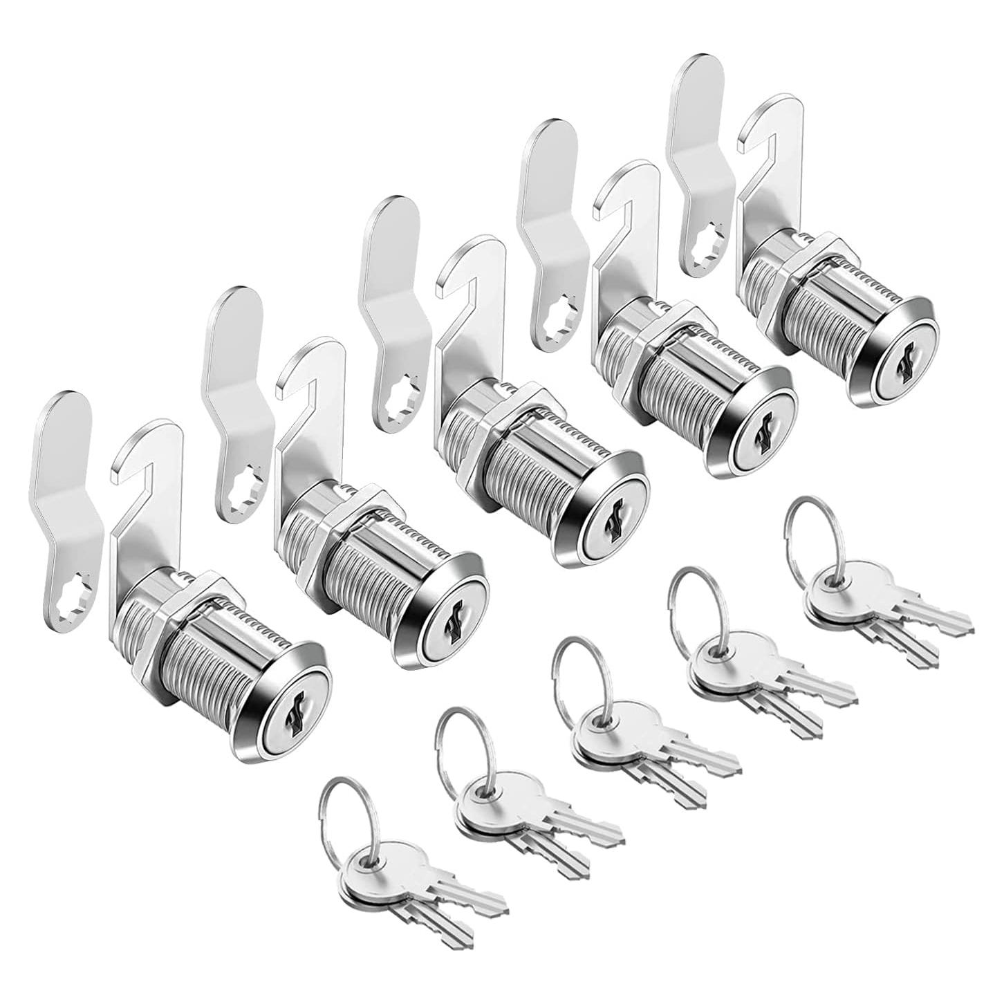 Cerraduras de Cam Sissinda 30mm con Llave Igual - 5 Piezas