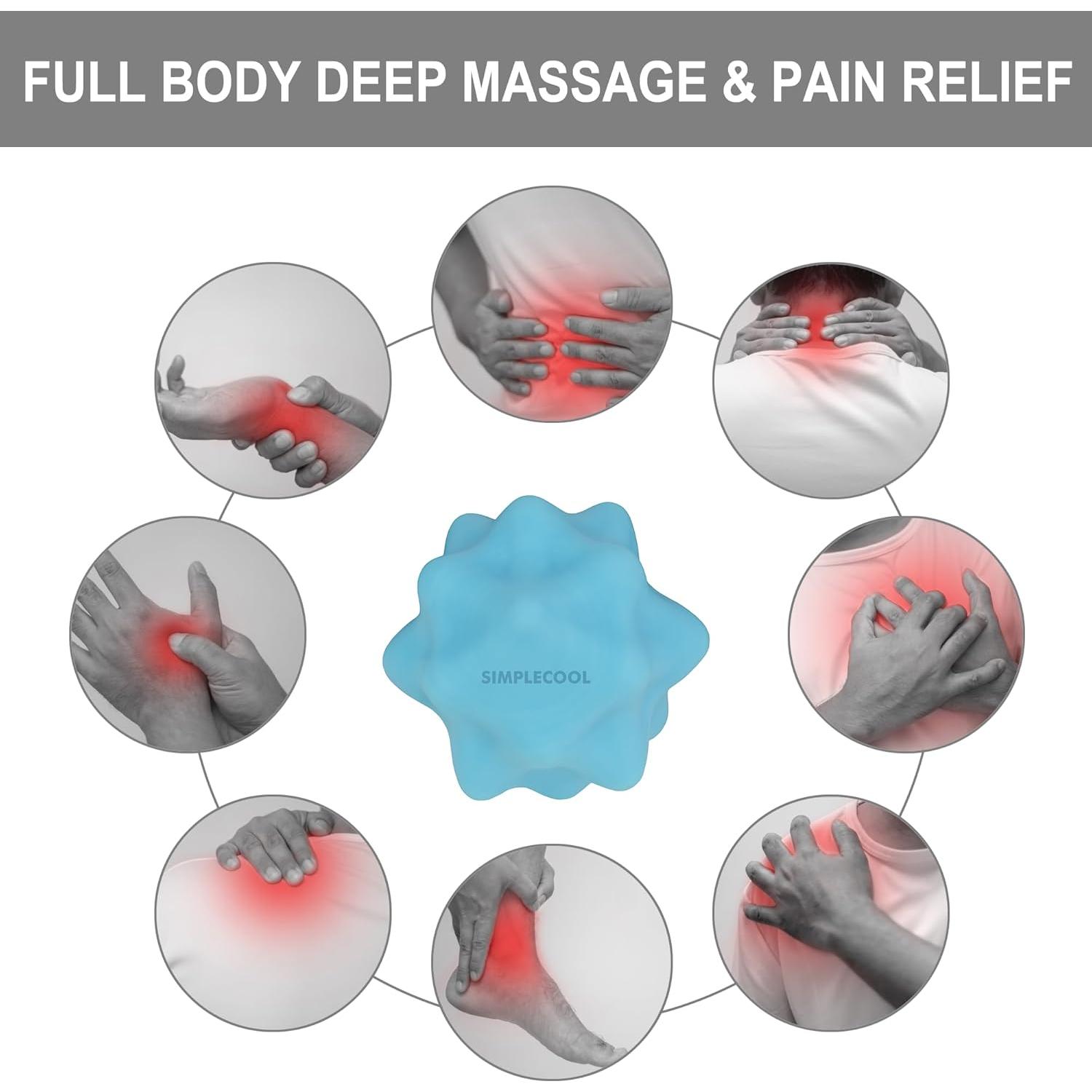 Bola de Masaje Pequeña SIMPLECOOL Azul 5.6 cm para Puntos Gatillo