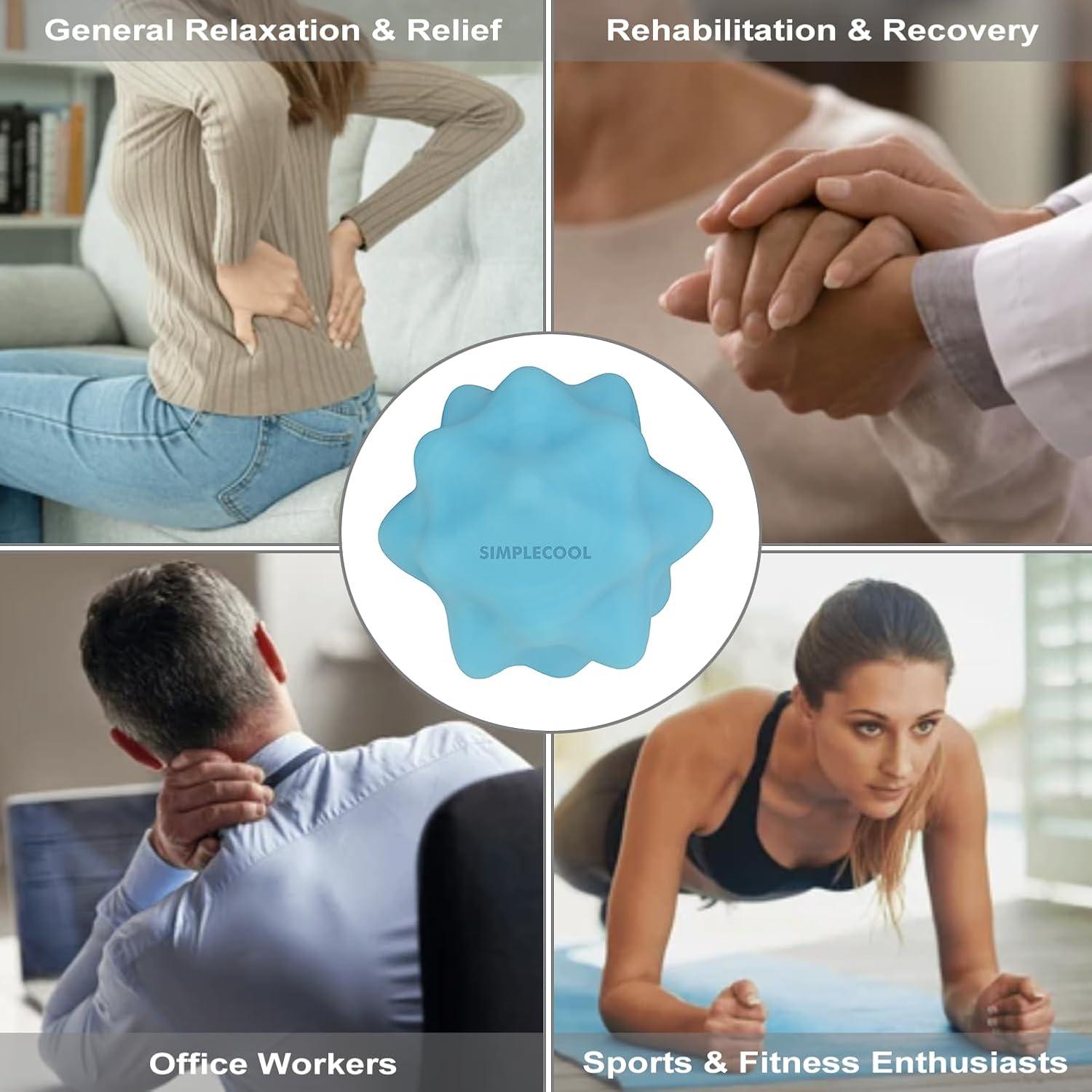 Bola de Masaje Pequeña SIMPLECOOL Azul 5.6 cm para Puntos Gatillo