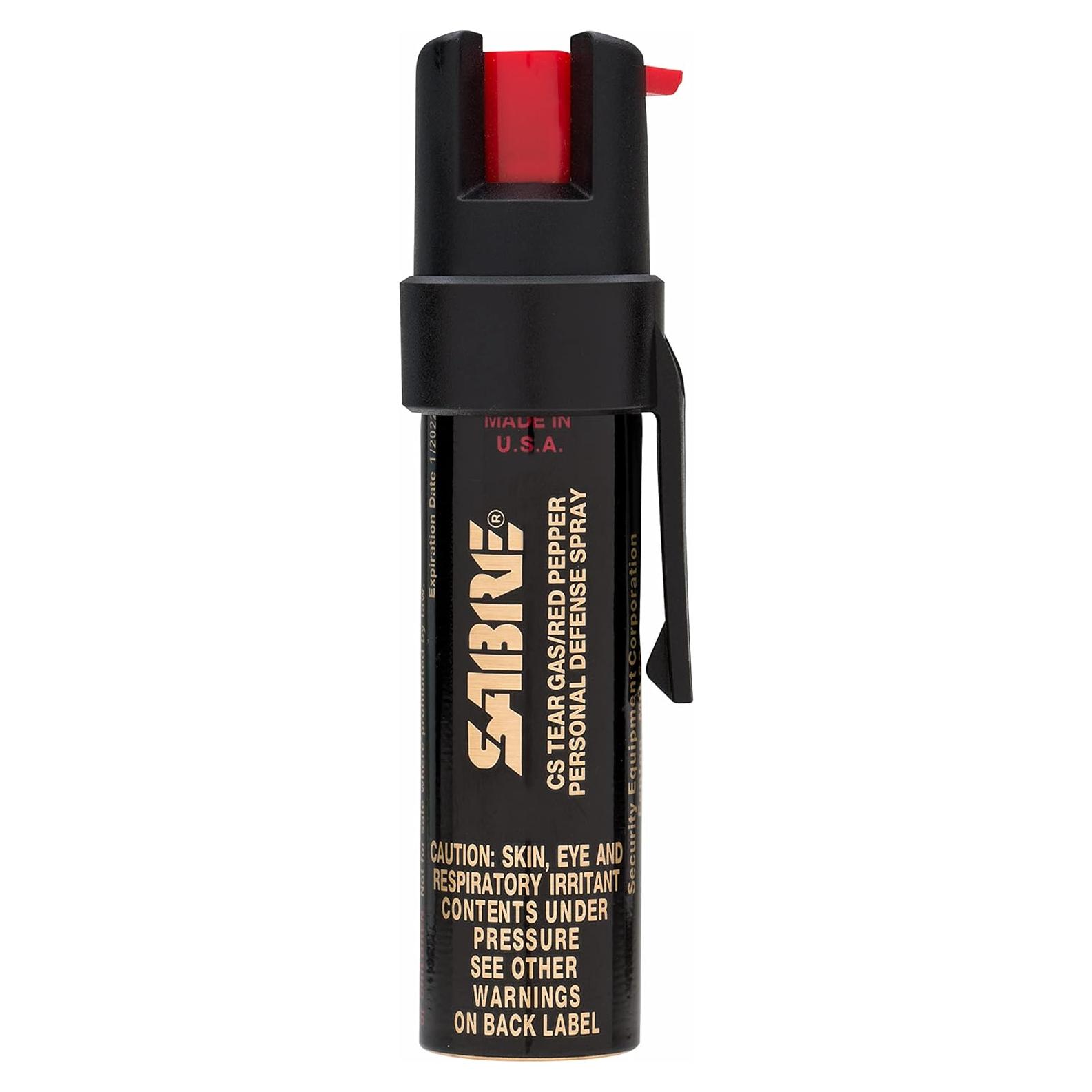 Spray de Defensa SABRE 3-en-1 con Clip - 23 ml, Máxima Fuerza
