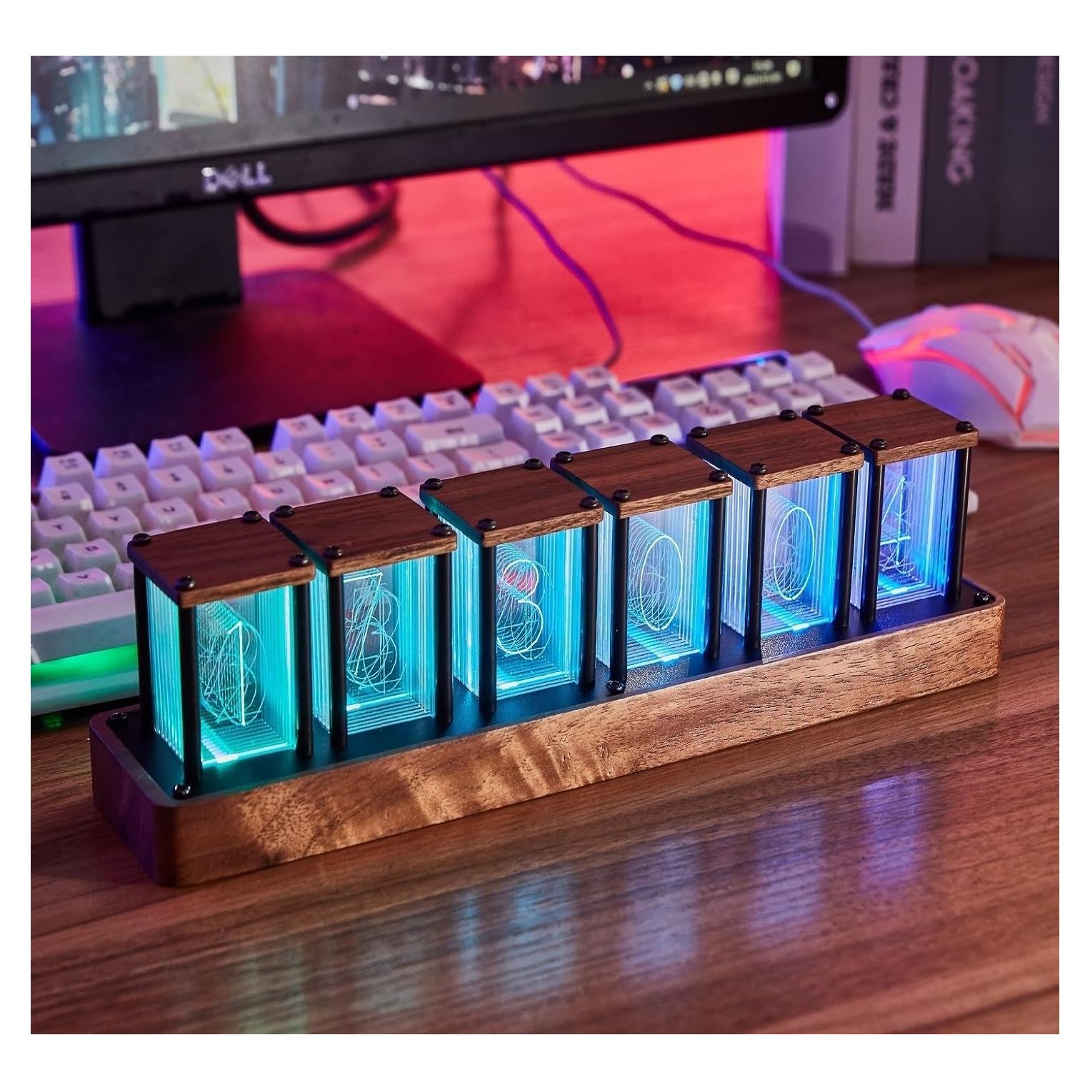 Reloj Digital Retro ClocTeck con Tubo Nixie y Wi-Fi