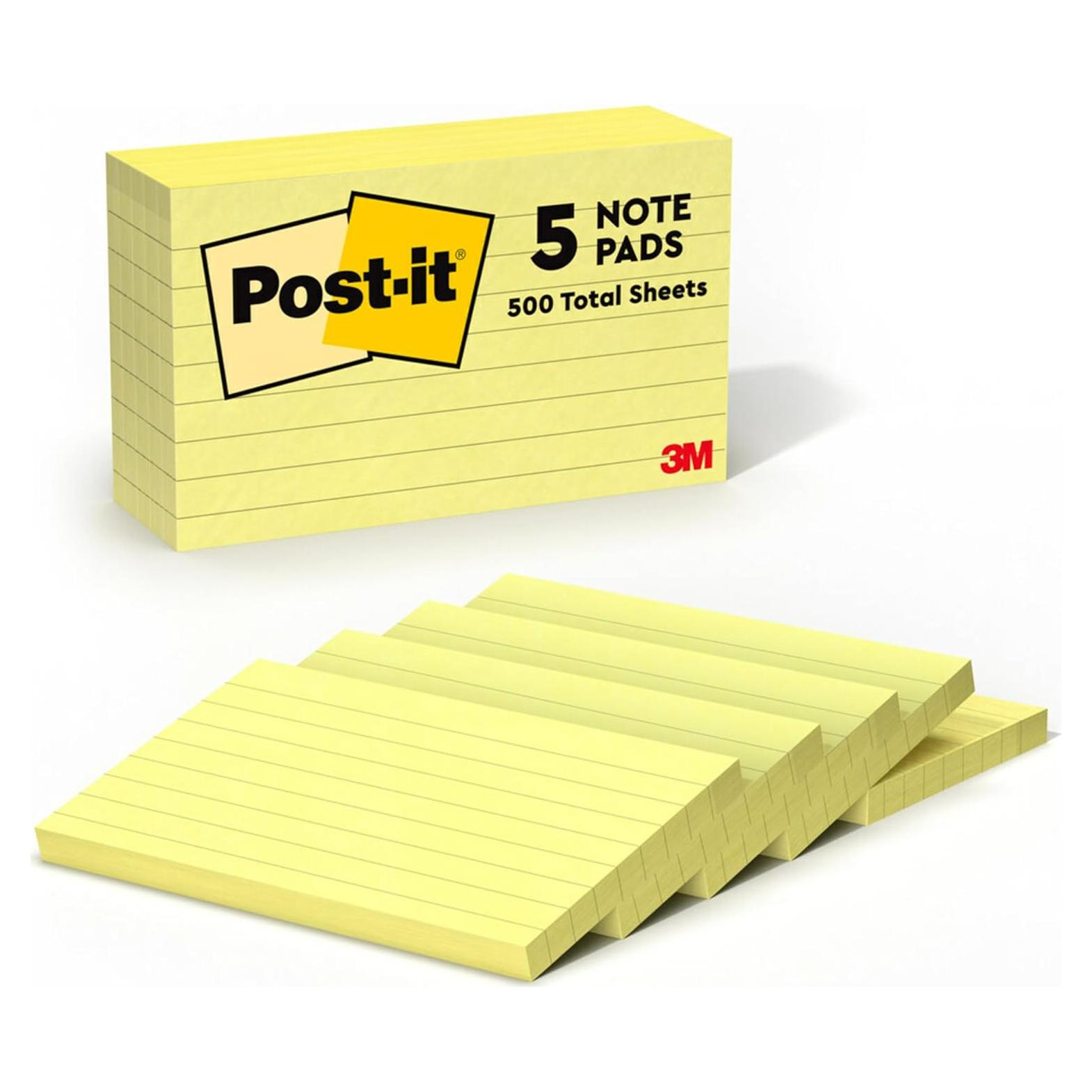 Notas Adhesivas Post-it Amarillo Canario 7.6 x 12.7 cm 5 Blocs