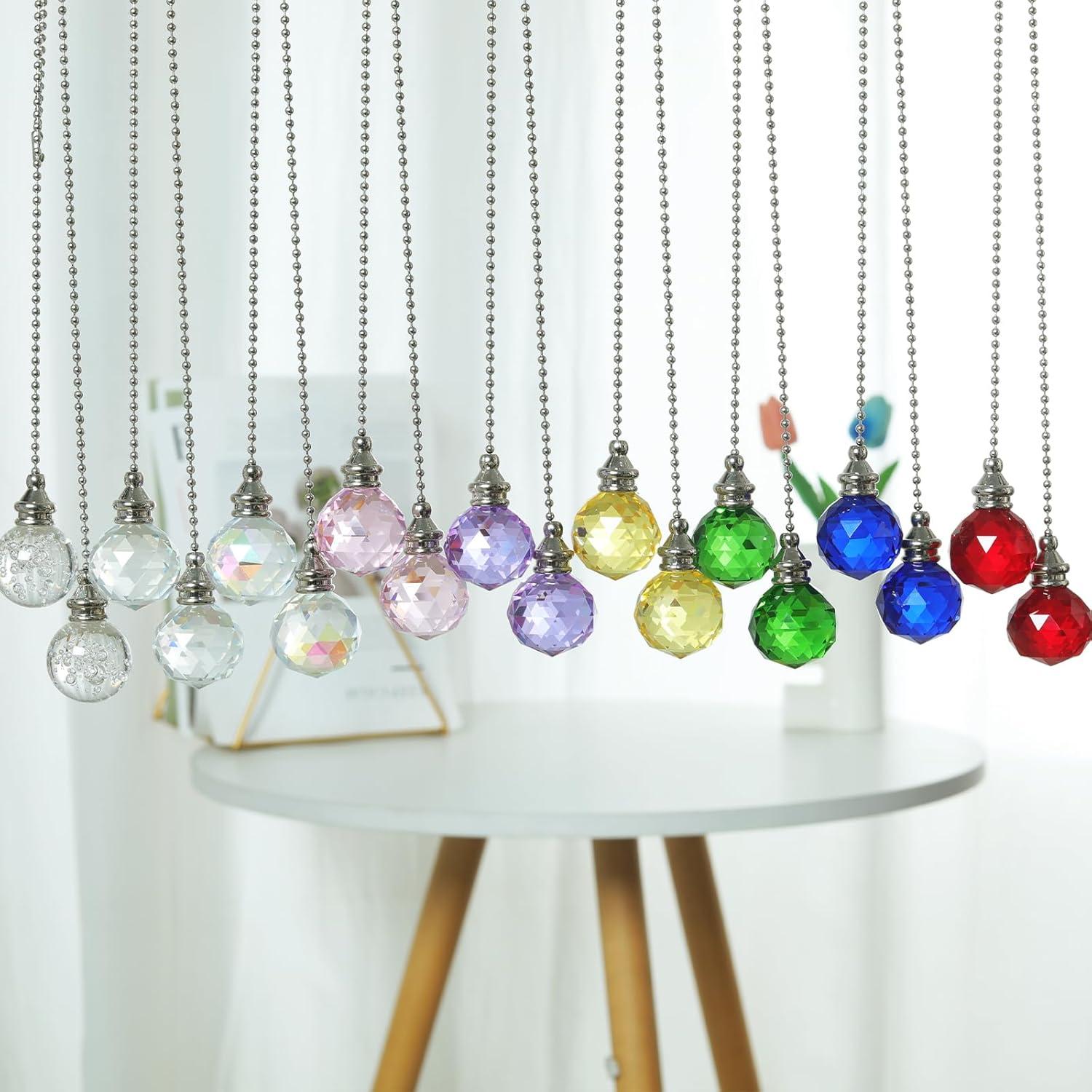 Cadenas de Tirar para Ventilador de Techo LONGSHENG 2pcs Cristal 30mm