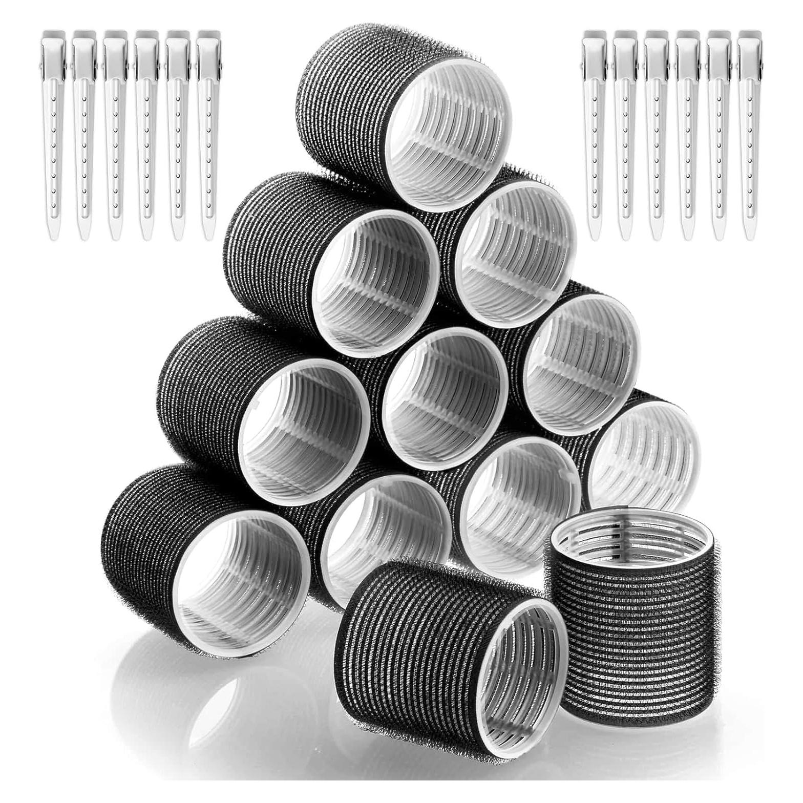 Rizadores de Cabello Jumbo Acejoz 12 Piezas con Clips Acero