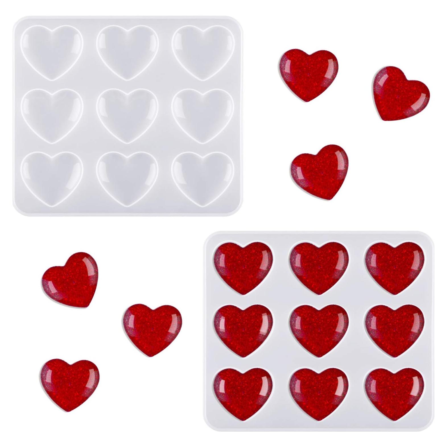 Molde de Silicona Corazón WILLBOND para Resina DIY 1 Pieza