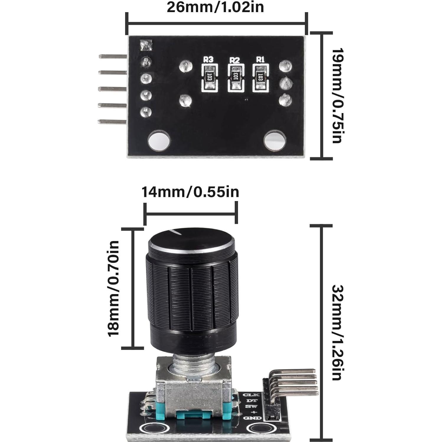 Módulo Codificador Rotativo KY-040 360° JTAREA - 2 Piezas