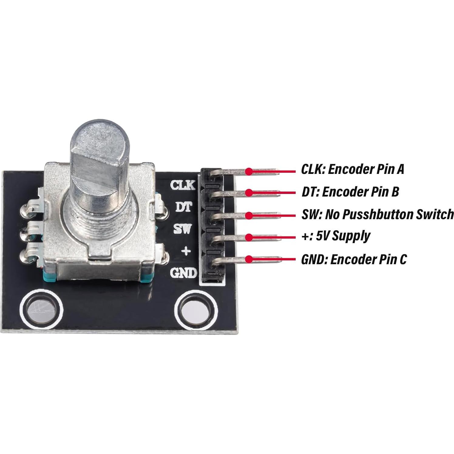Módulo Codificador Rotativo KY-040 360° JTAREA - 2 Piezas