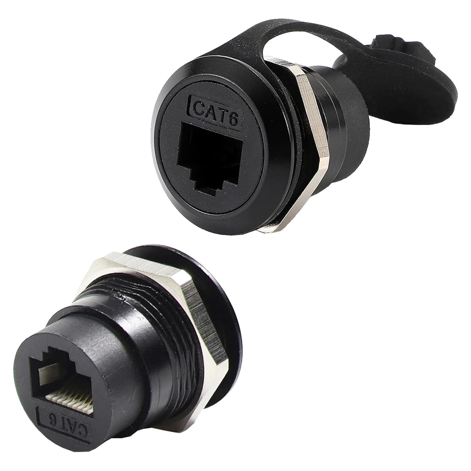 Conector de Montaje en Panel RJ45 CAT6 PENGLIN 2PCS