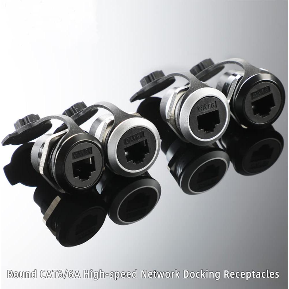 Conector de Montaje en Panel RJ45 CAT6 PENGLIN 2PCS