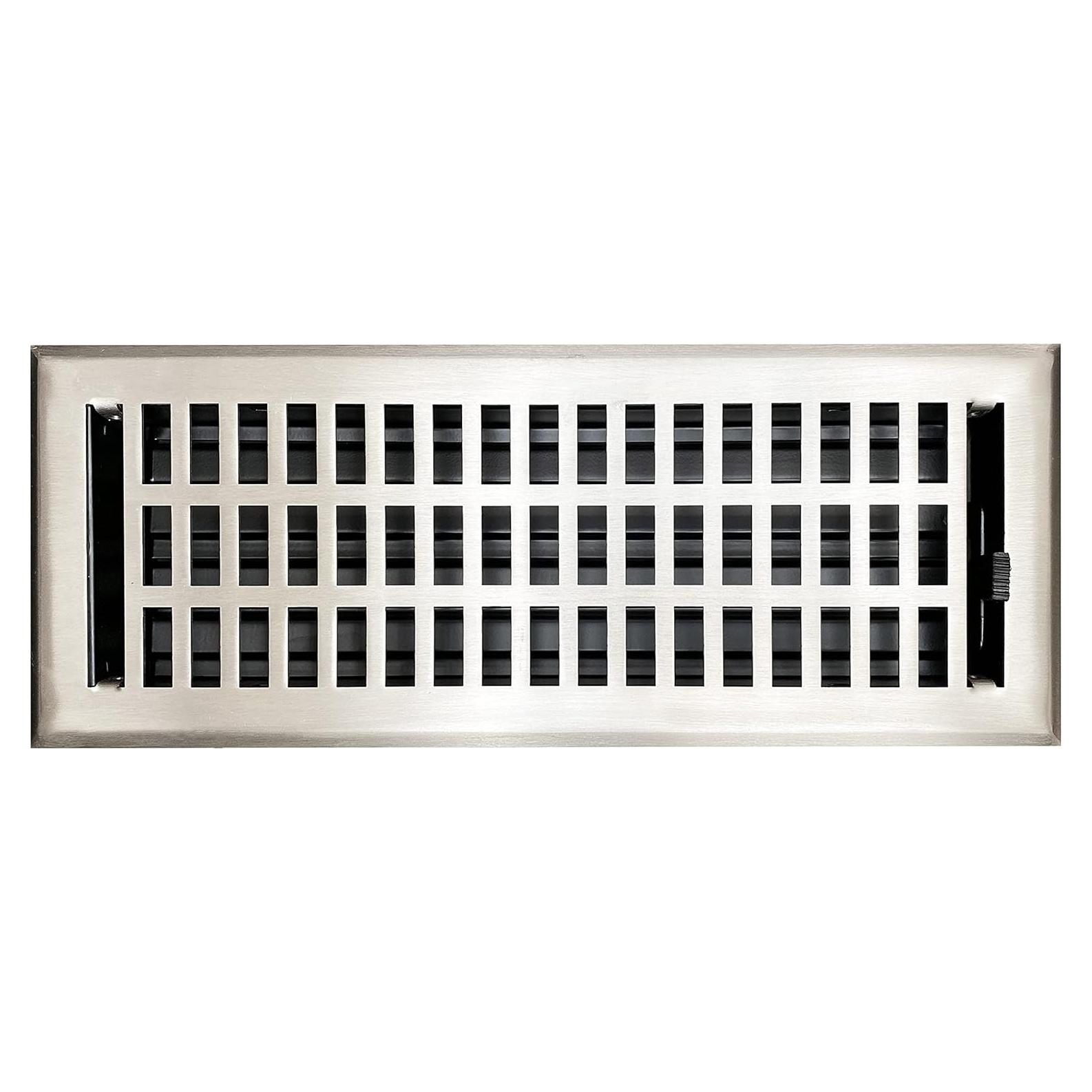 Cubierta de Ventilación de Piso Tiara 10.16x30.48 cm Níquel