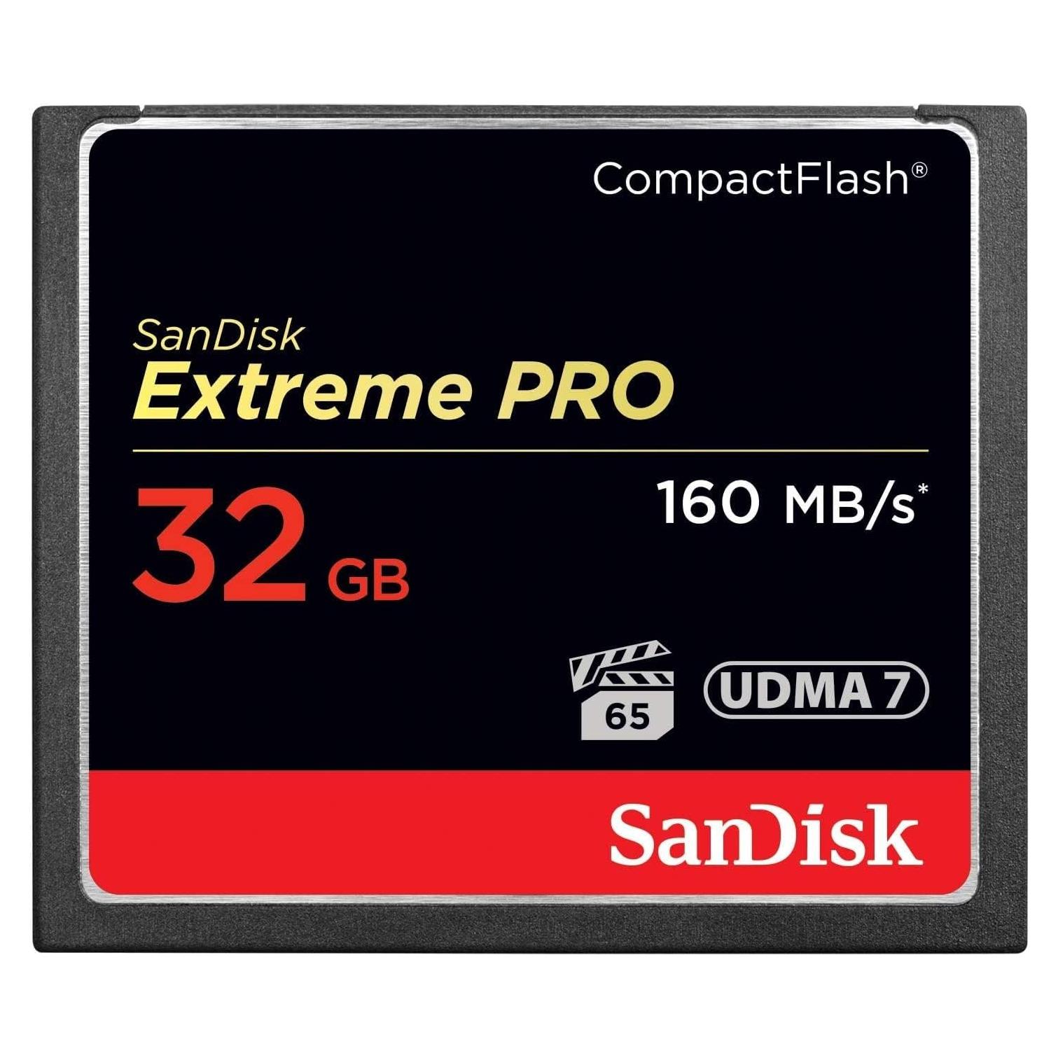 Tarjeta de Memoria SanDisk 32GB CompactFlash UDMA 7 160MB/s