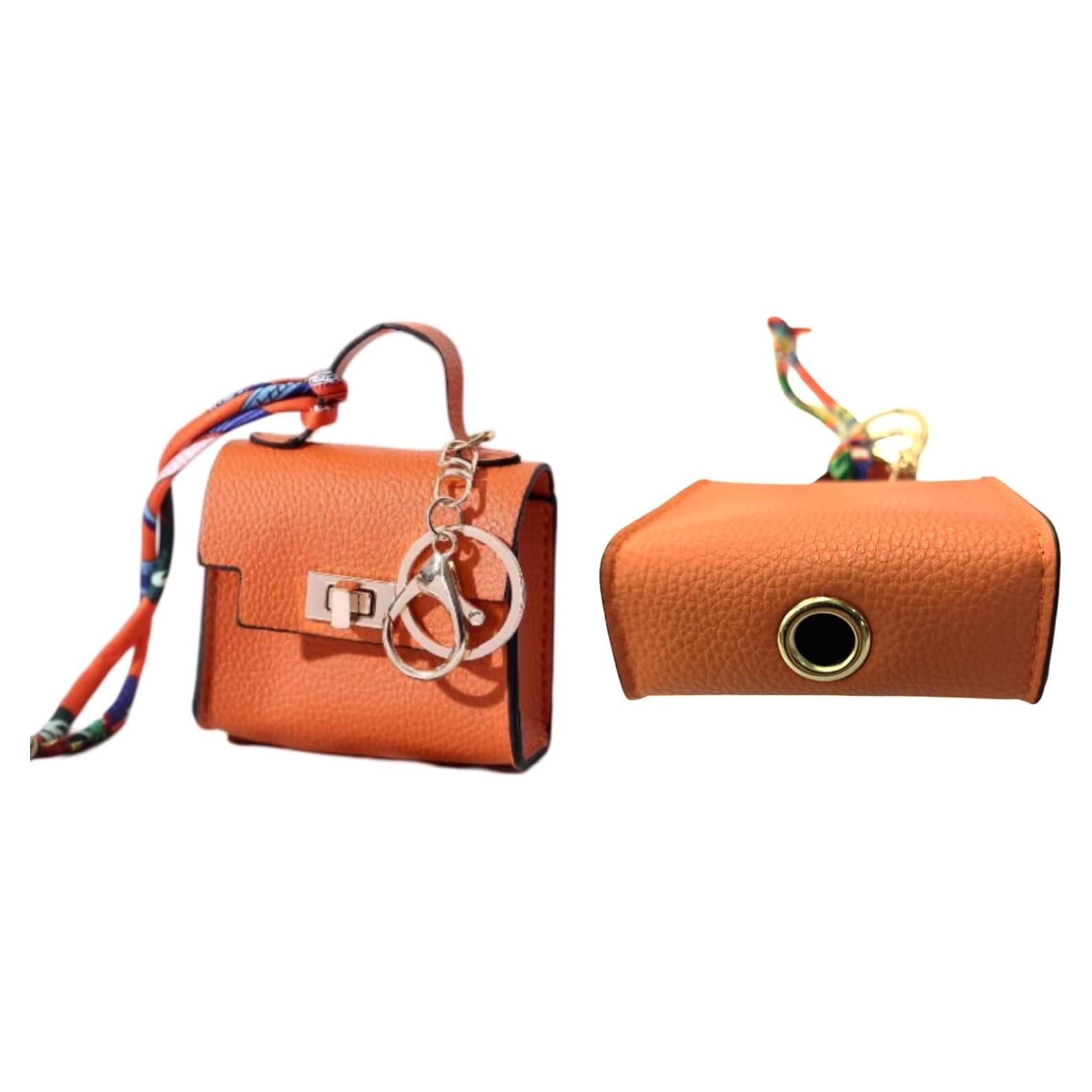 Soporte para bolsas de excremento de perro Everything Chic Naranja