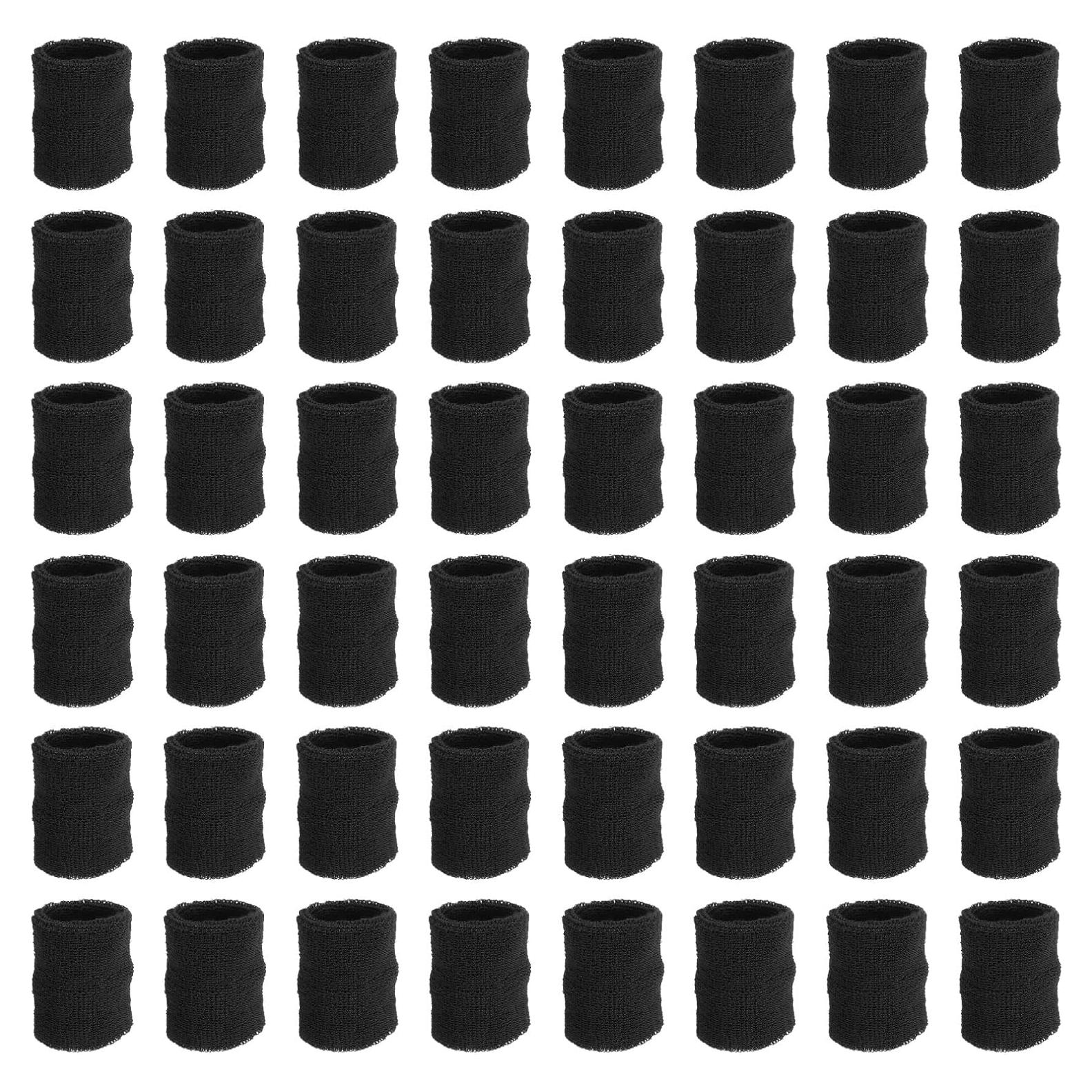 Muñequera Deportiva PATIKIL Algodón Toalla 8x8 cm Negra