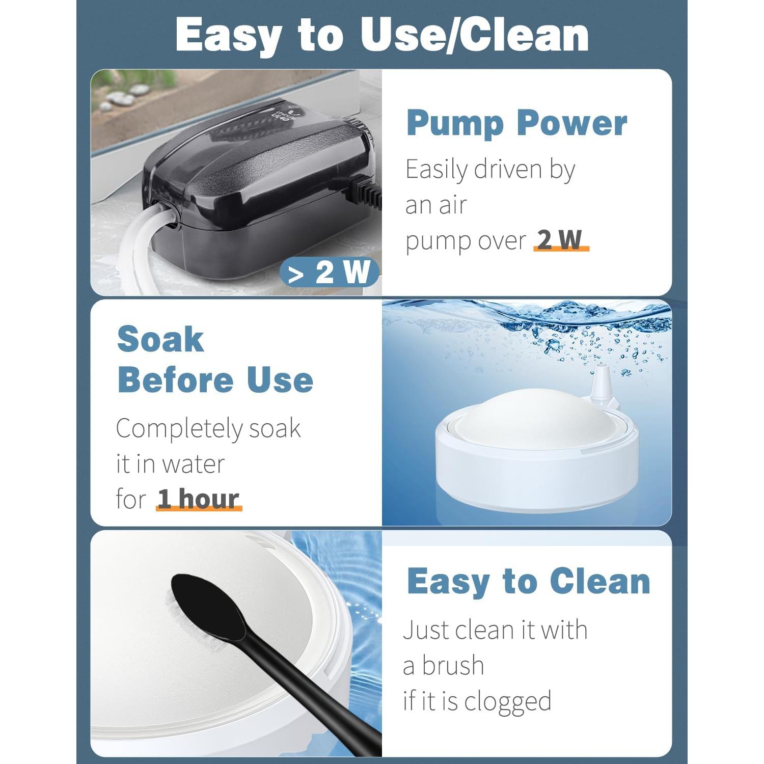 Pawfly Piedra de Aire Hemisférica Difusor de Oxígeno 5.5cm