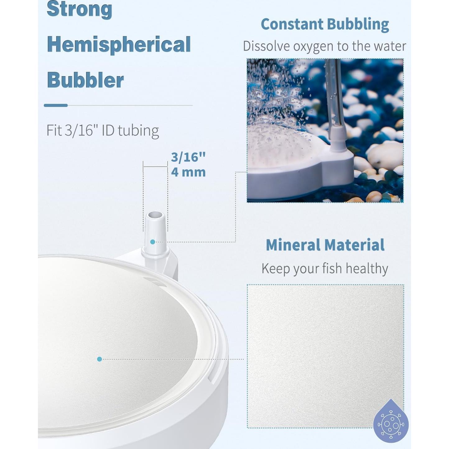 Pawfly Piedra de Aire Hemisférica Difusor de Oxígeno 5.5cm