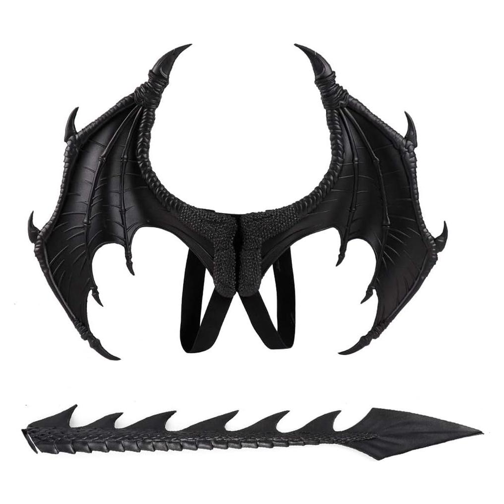 Alas de Dragón Cosplay Himine para Niños - Rojo, Negro, Azul, Verde