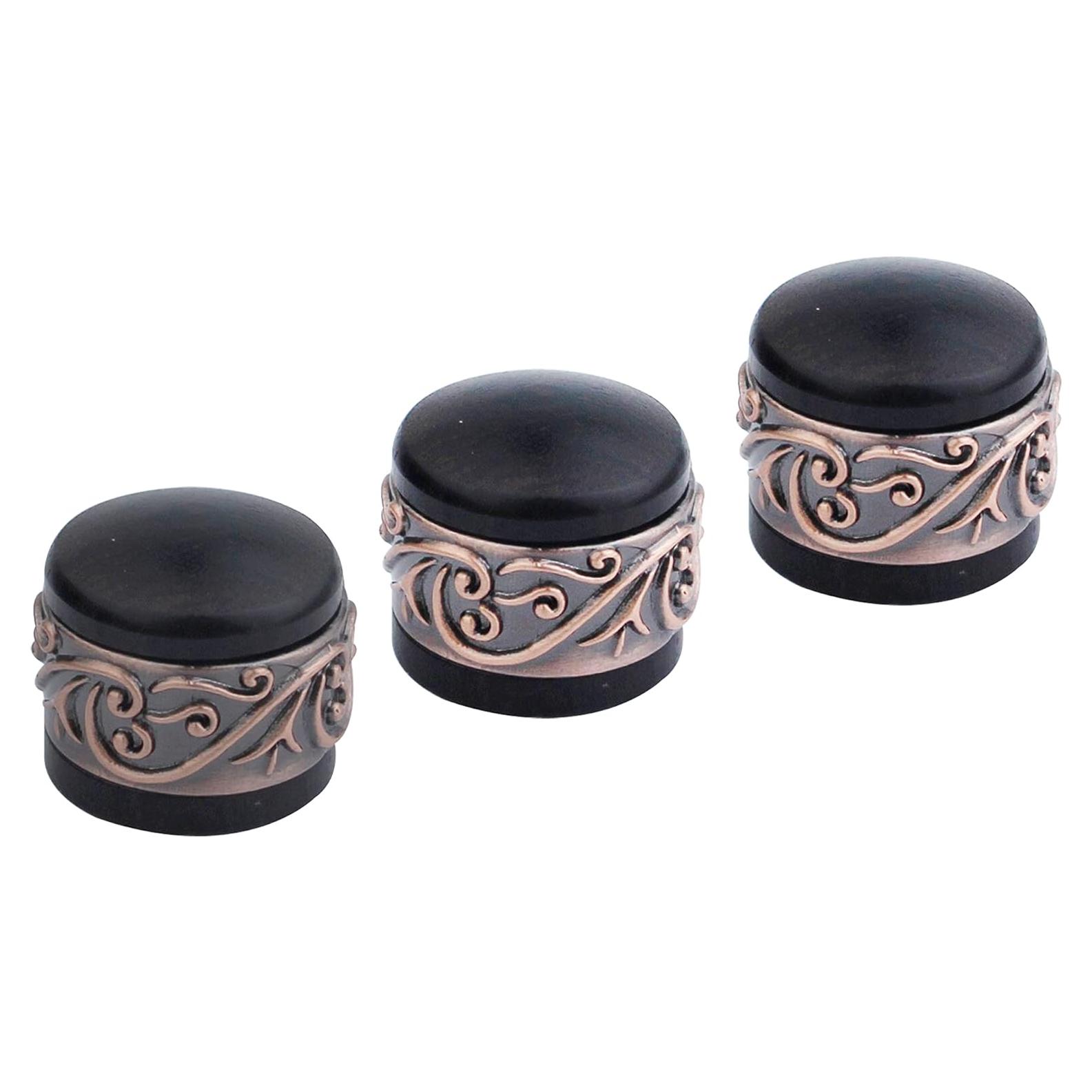 Perillas de Control de Potenciómetro Guyker Ébano 6mm - 3 Pcs
