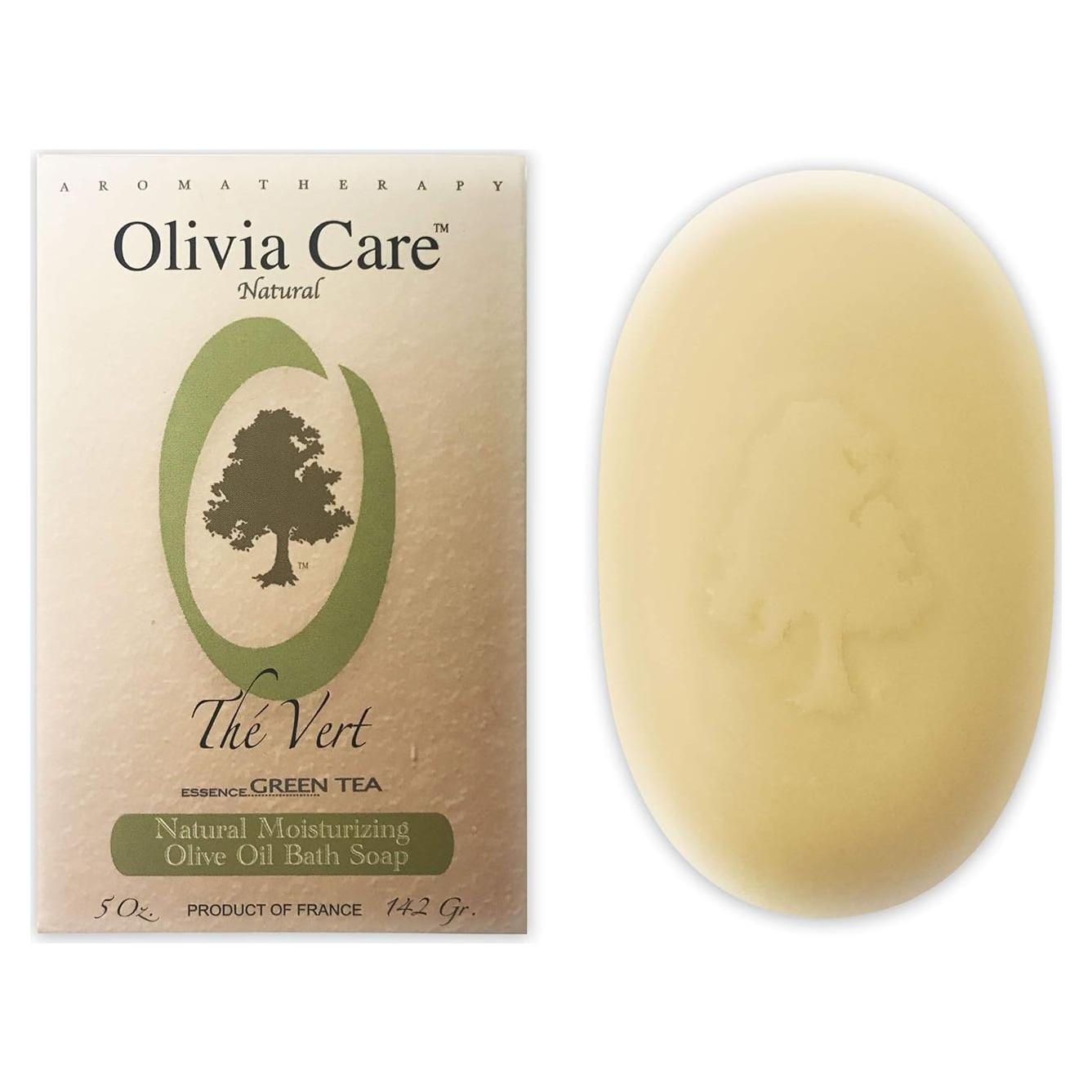 Jabón Orgánico de Té Verde Olivia Care - 142g para Piel Sensible