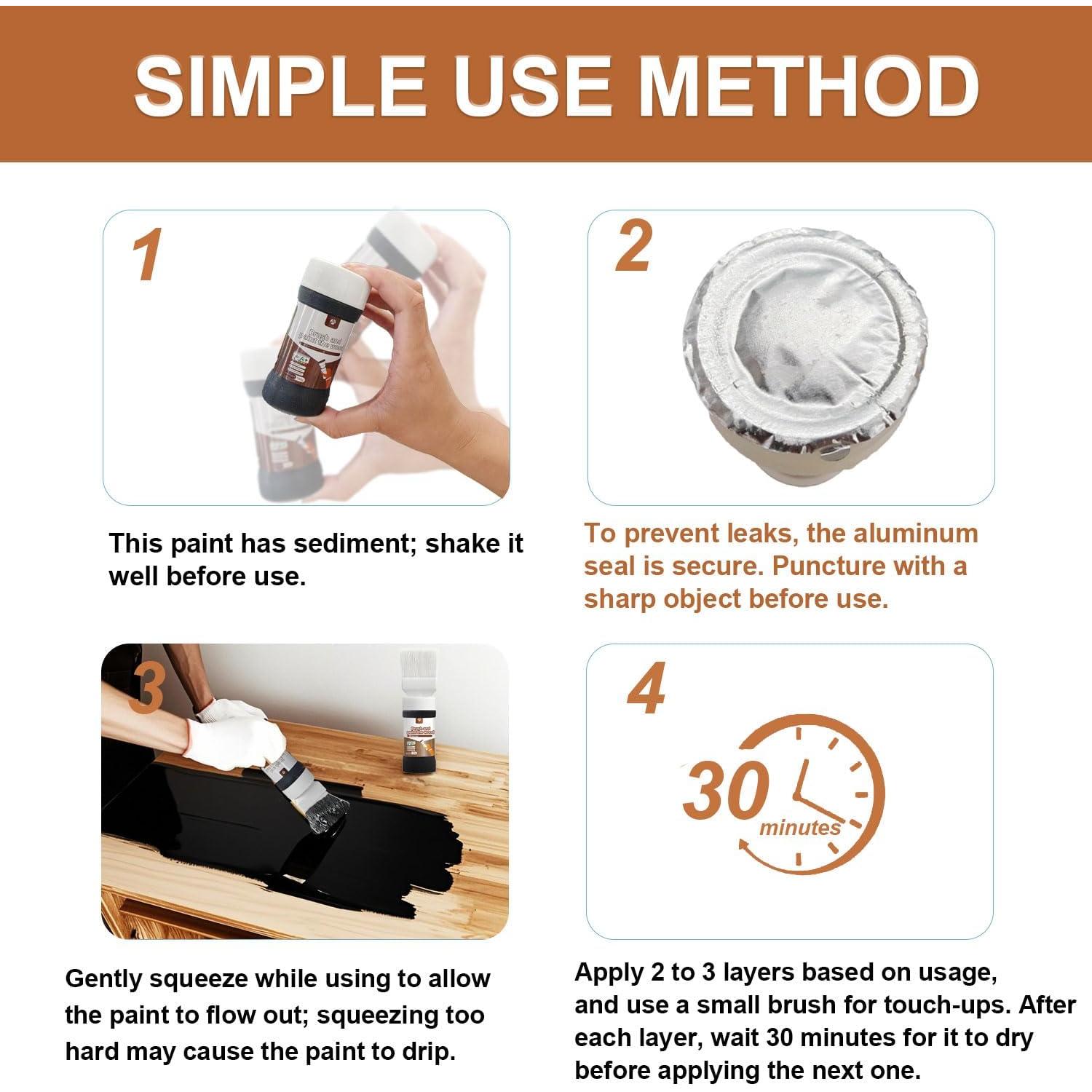 Pintura para Madera Anirun 180 ml Negra Brillante Multiuso