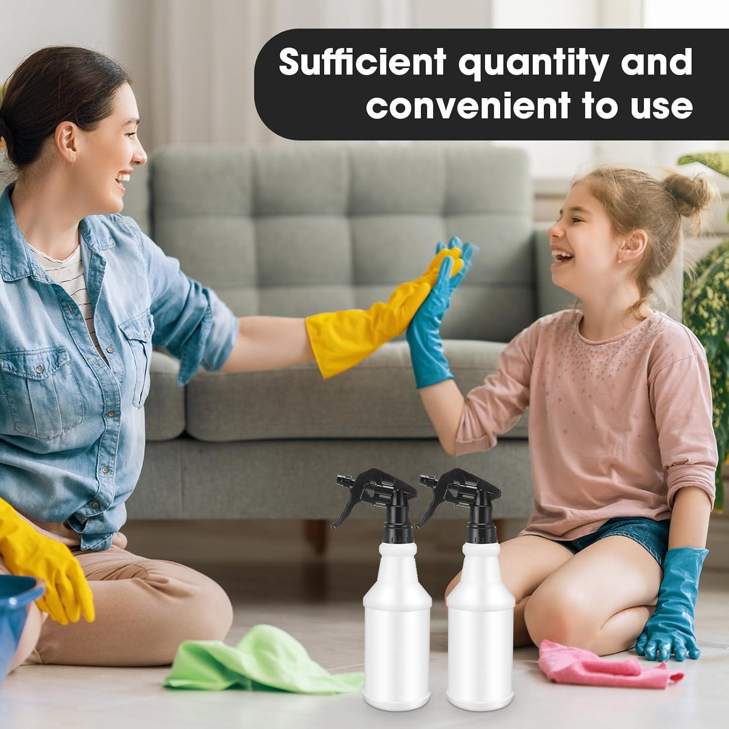 Botellas de Spray Reutilizables Gerrii 24 Pcs 700ml Negro