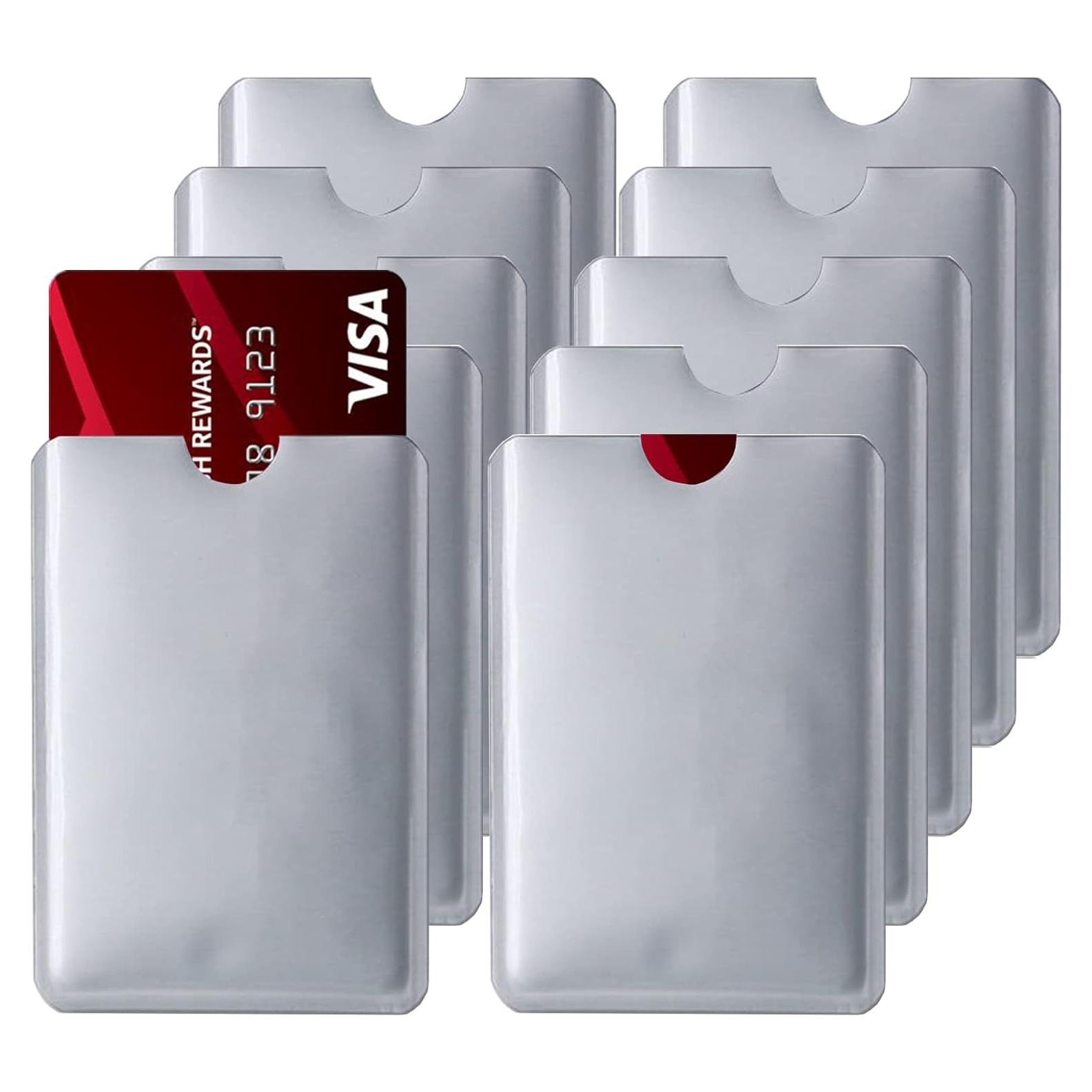 Soporte de Tarjetas RFID - 10 Fundas de Aluminio Impermeable