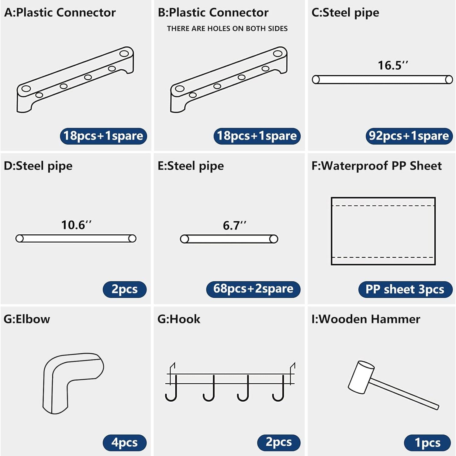 Estante para Zapatos Mavivegue de Metal 9 Niveles 50-55 Pares