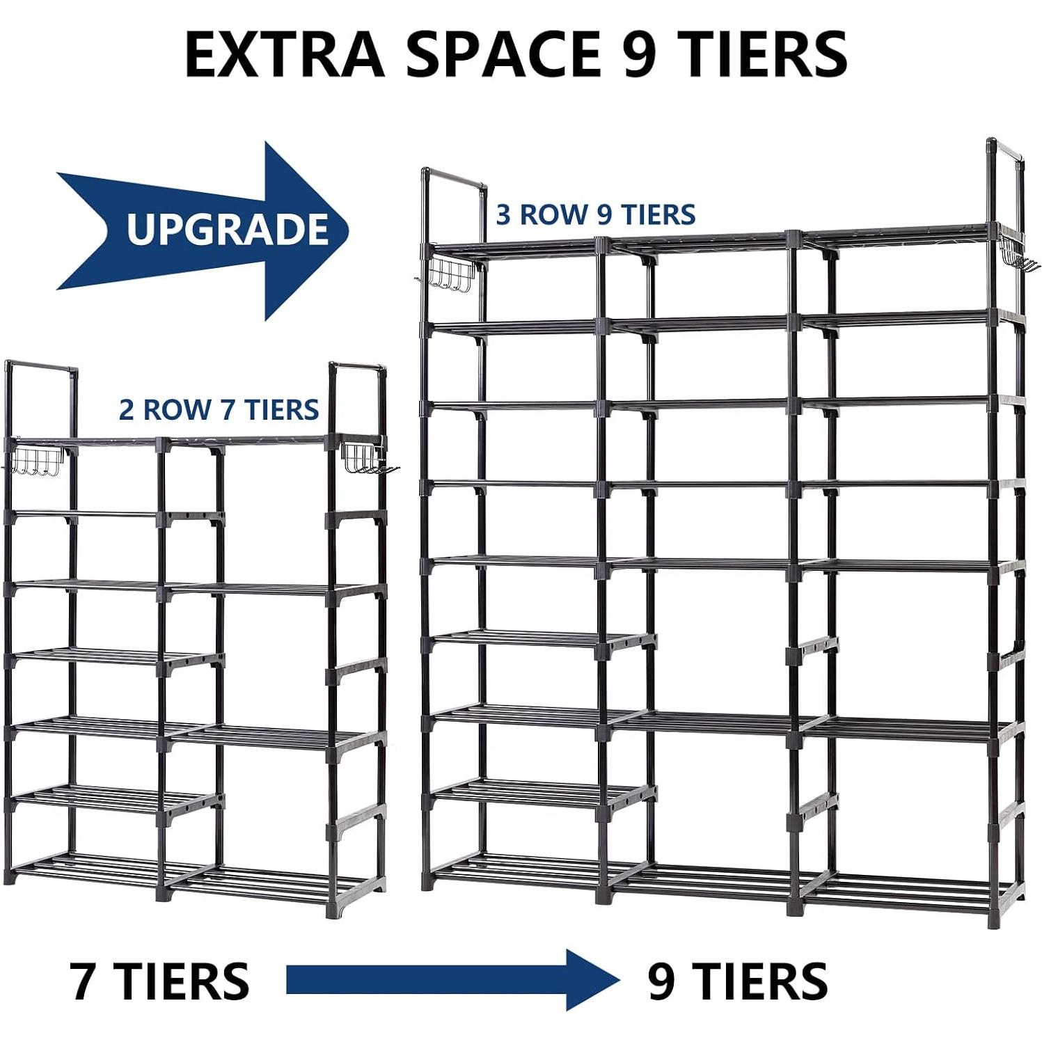 Estante para Zapatos Mavivegue de Metal 9 Niveles 50-55 Pares