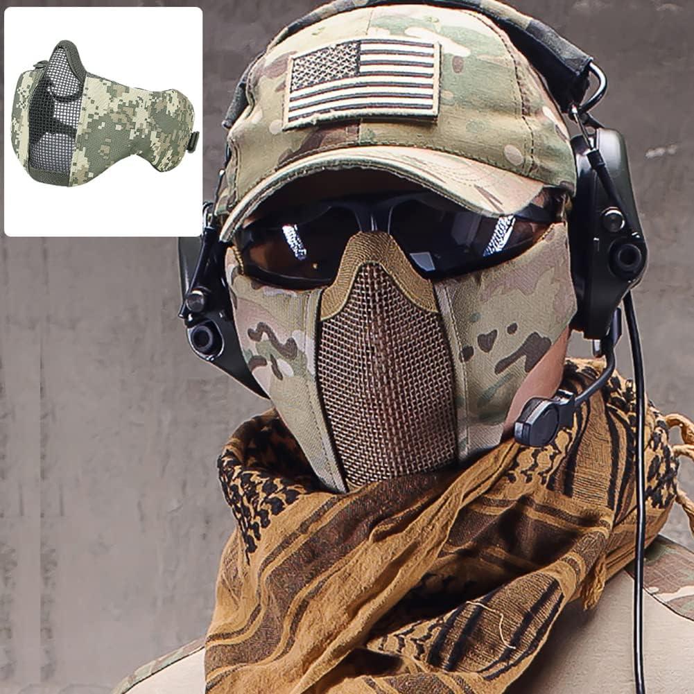 Máscara de Malla Airsoft AOUTACC ACU Plegable 42cm