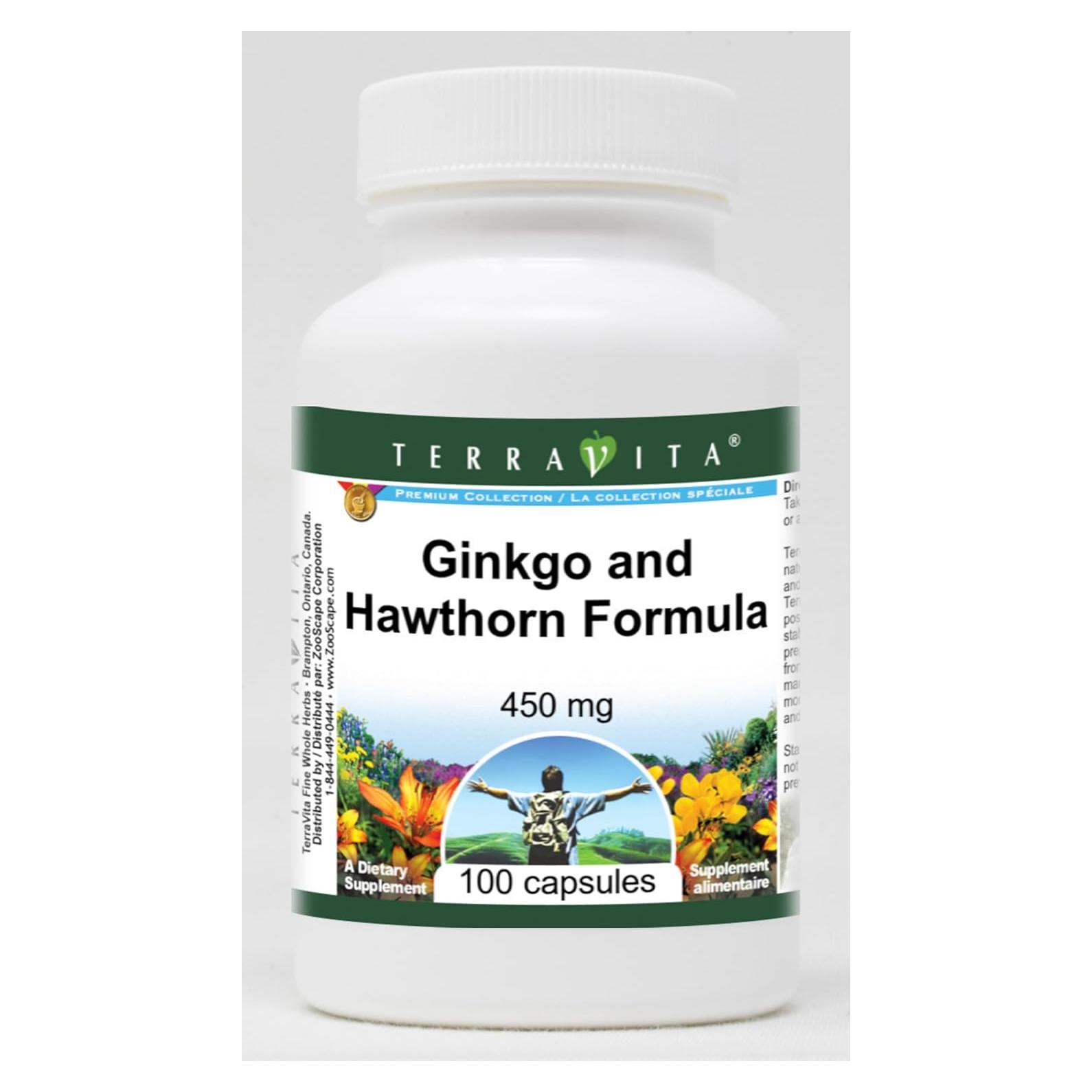 Fórmula Ginkgo y Espino TerraVita 450 mg 300 Cápsulas
