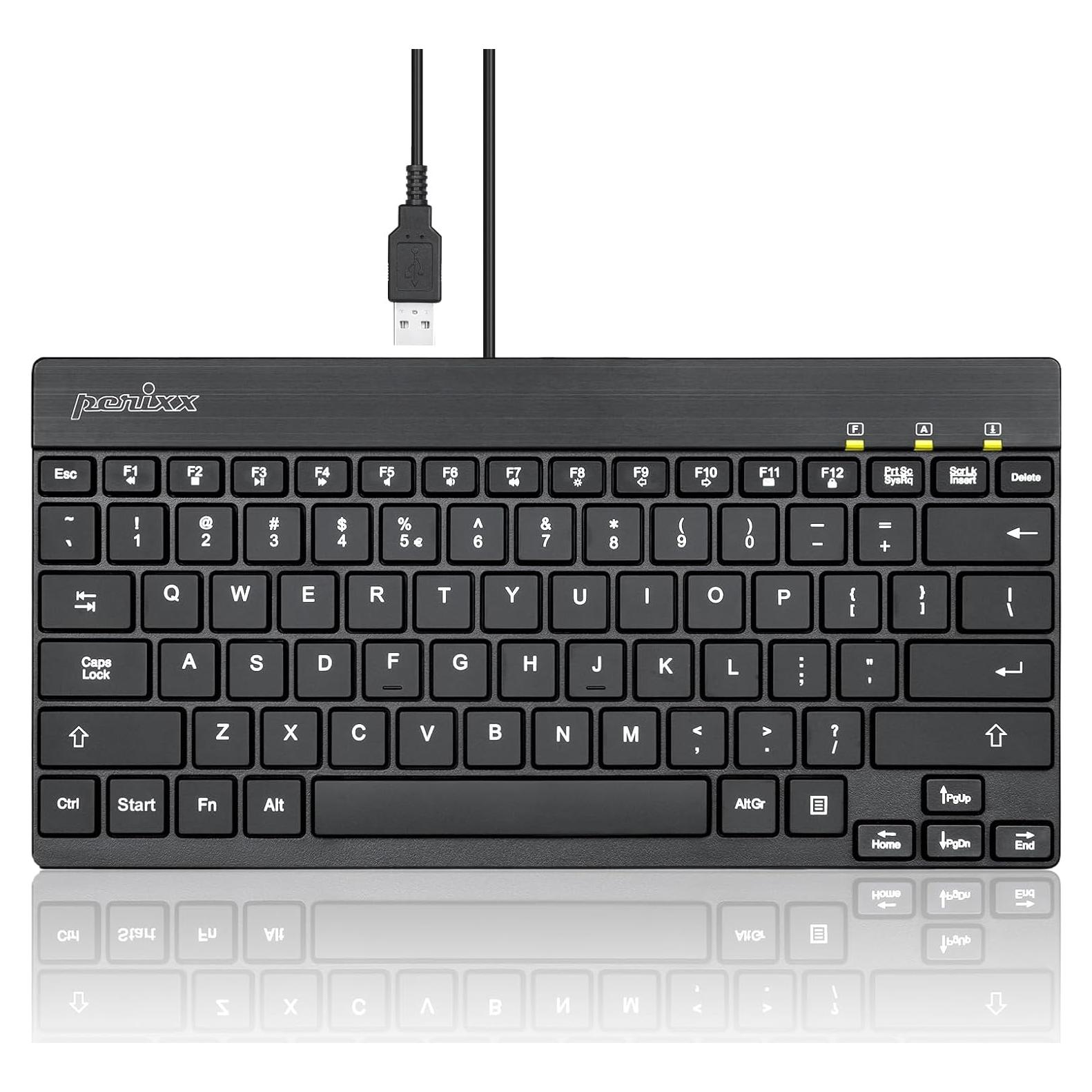 Teclado Mini USB Perixx PERIBOARD-326 Retroiluminado