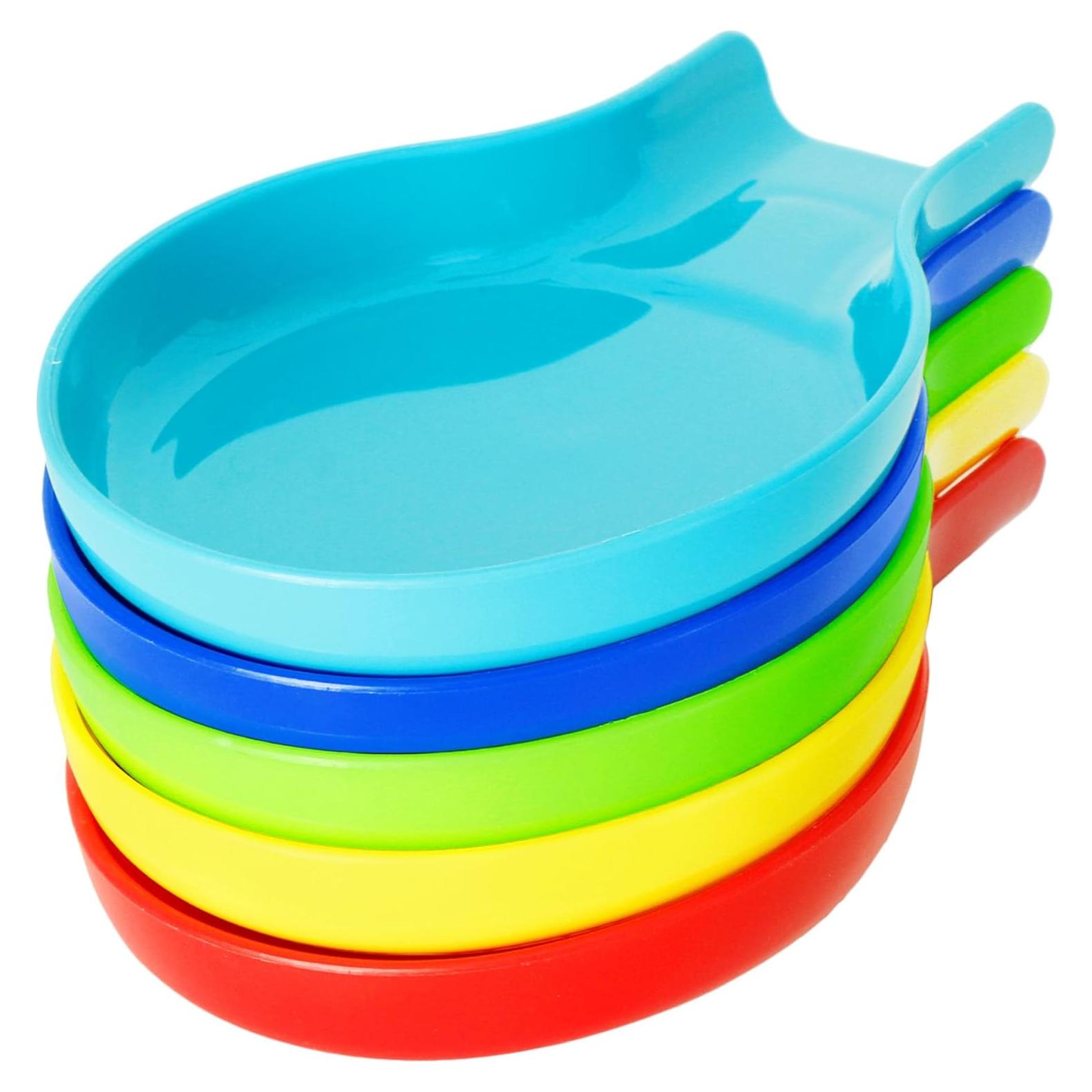 Reposaplatos de Plástico Youngever 5 Piezas Arcoíris 10.16 cm