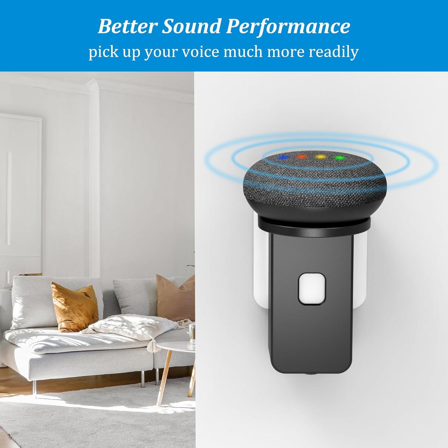 Soporte de Pared PlusAcc para Google Nest Mini y Pop - Negro