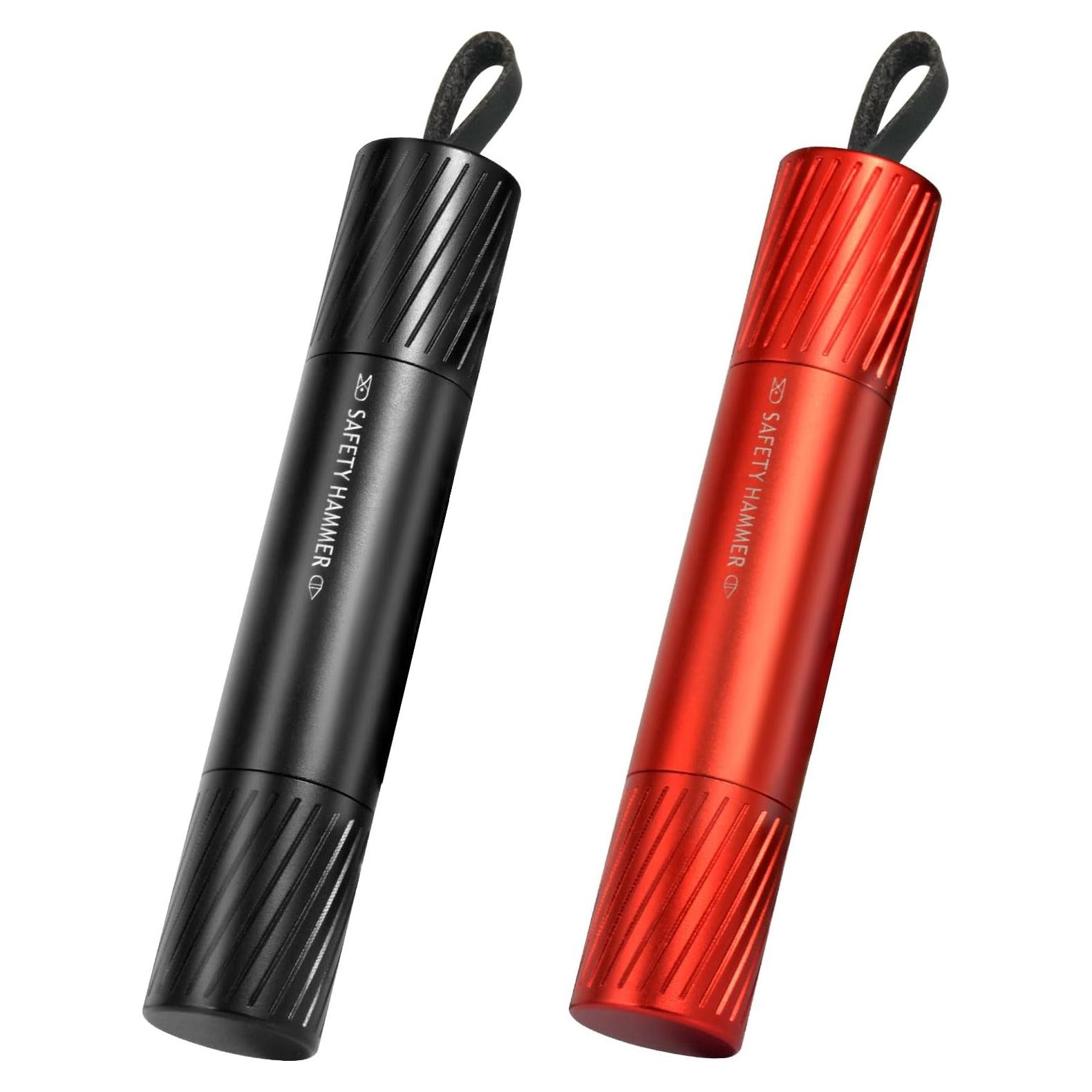 Martillo de Seguridad Aukmak 2 en 1 Rompe Ventanas y Cortador