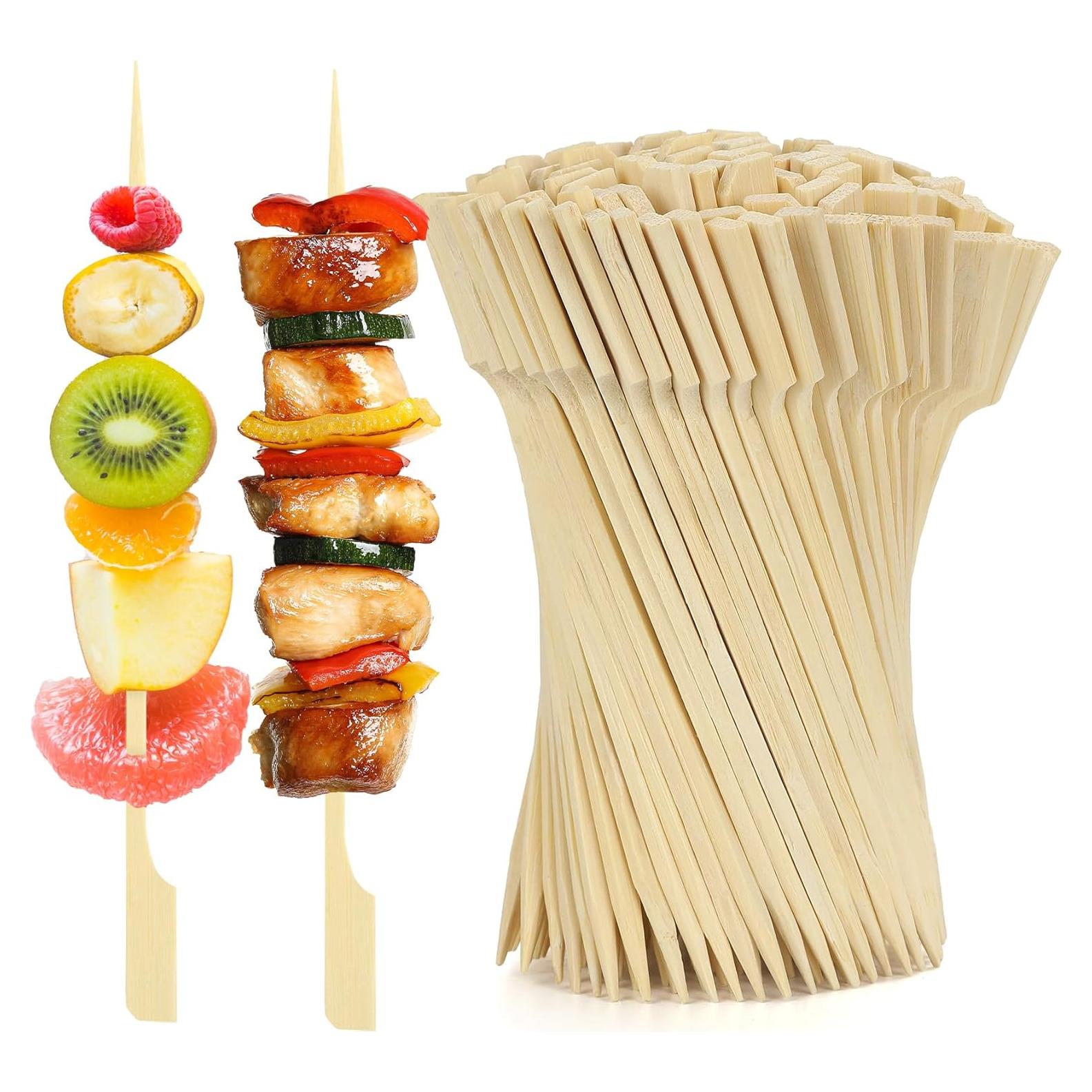 300 Pinchos de Bambú 12 cm para Aperitivos Libemskix