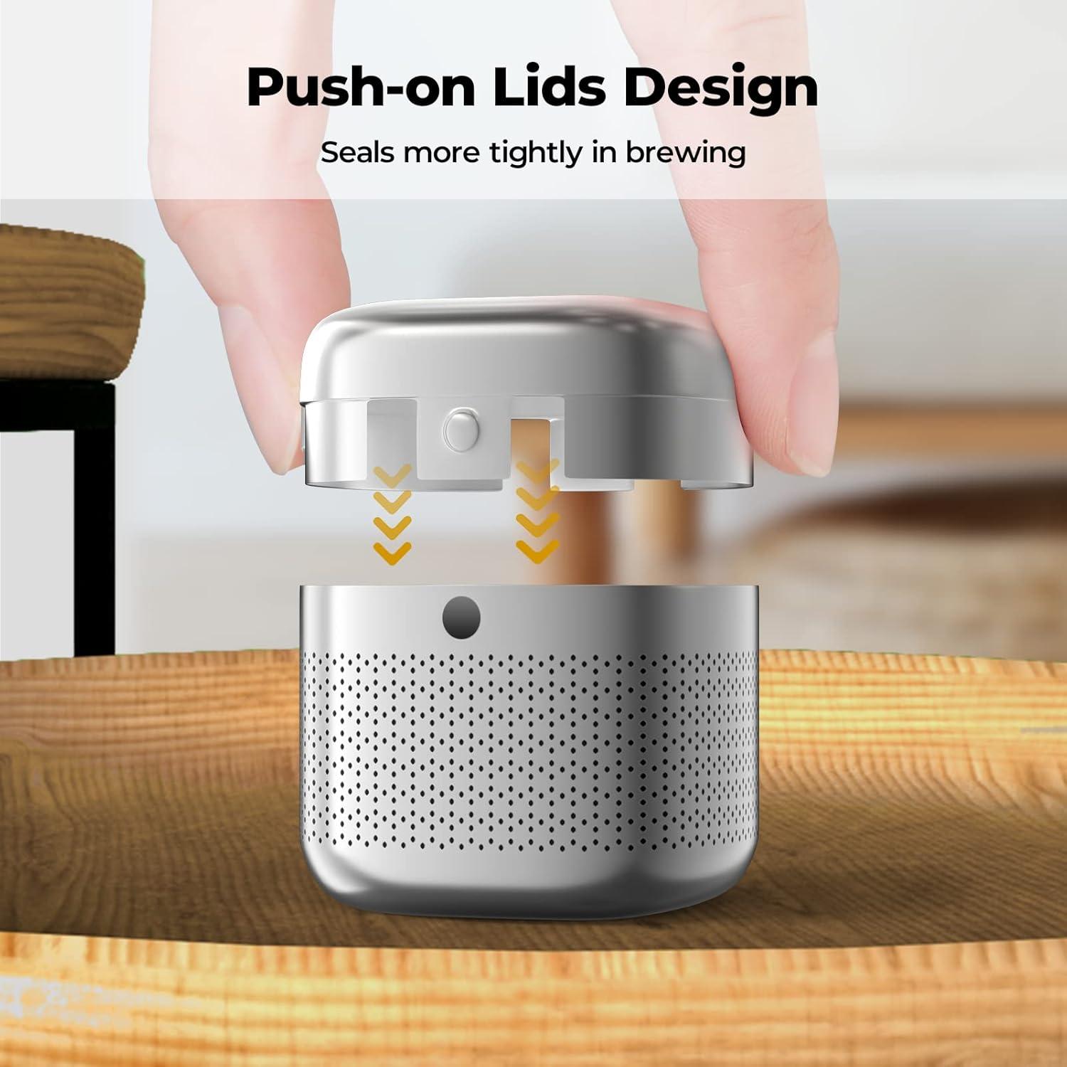 Infusor de Té Reinmoson de Acero Inoxidable 304 con Plato