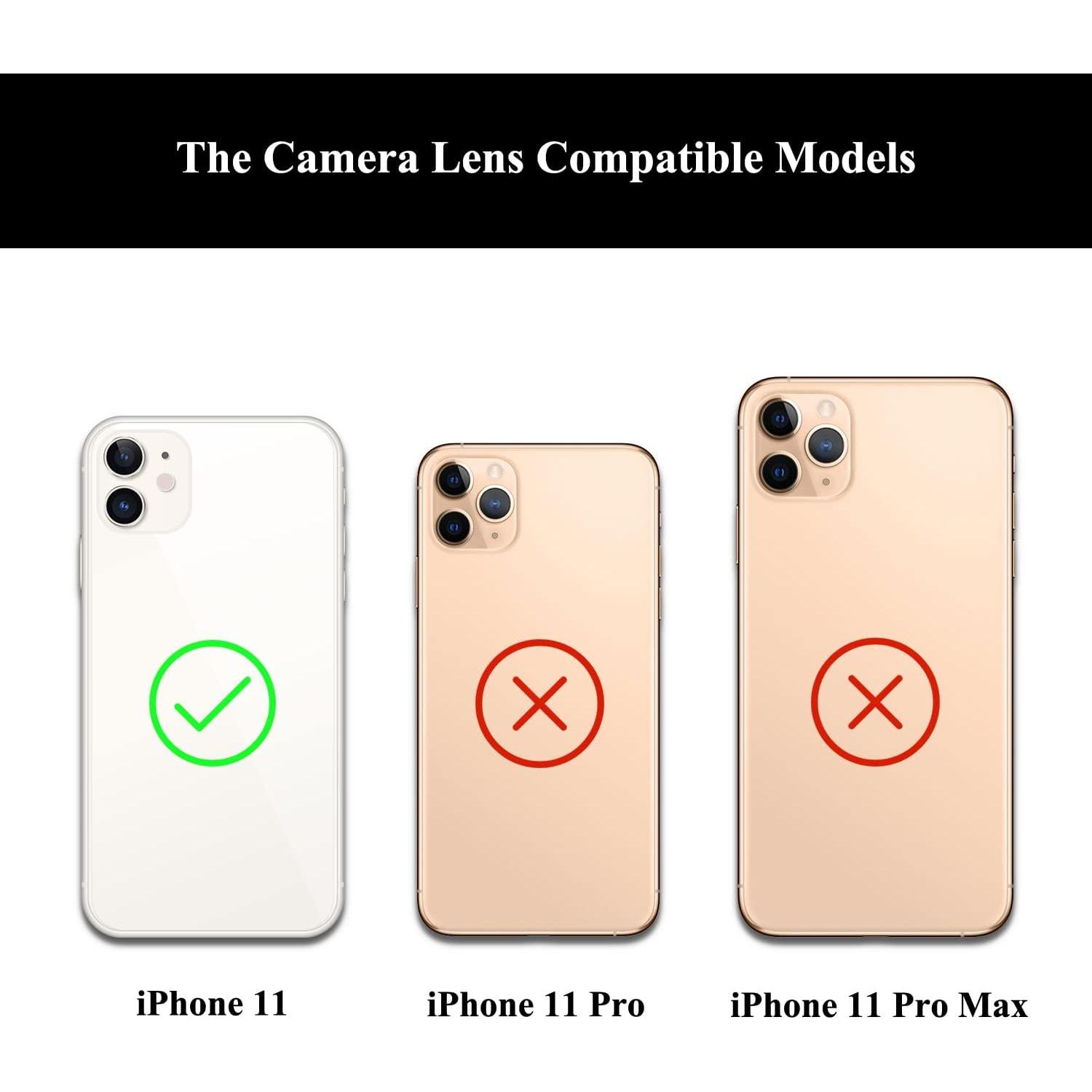 2 Juegos de Cristales de Lente de Cámara Trasera LOZOP iPhone 11