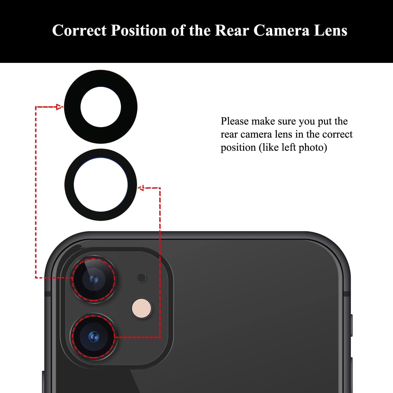 2 Juegos de Cristales de Lente de Cámara Trasera LOZOP iPhone 11