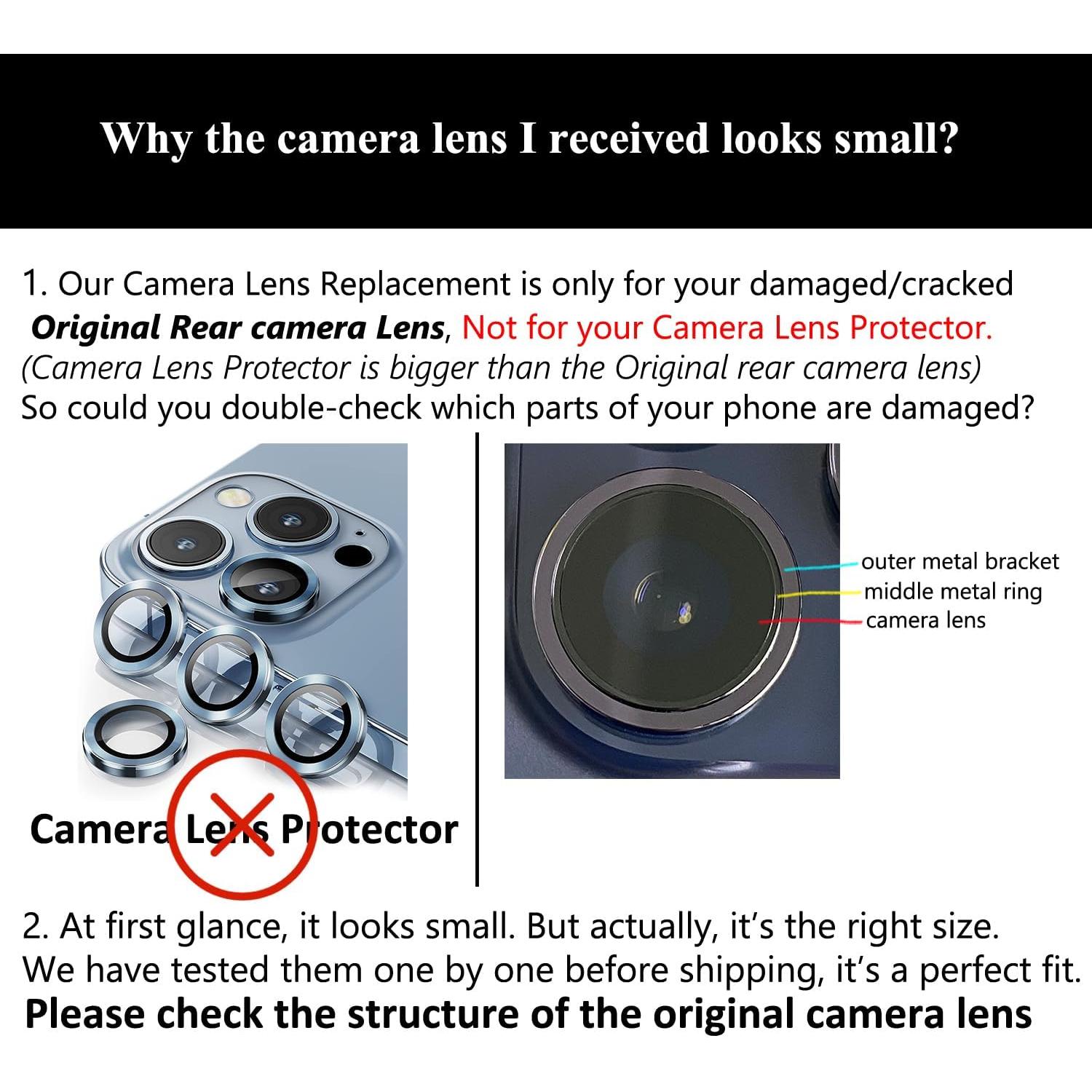 2 Juegos de Cristales de Lente de Cámara Trasera LOZOP iPhone 11