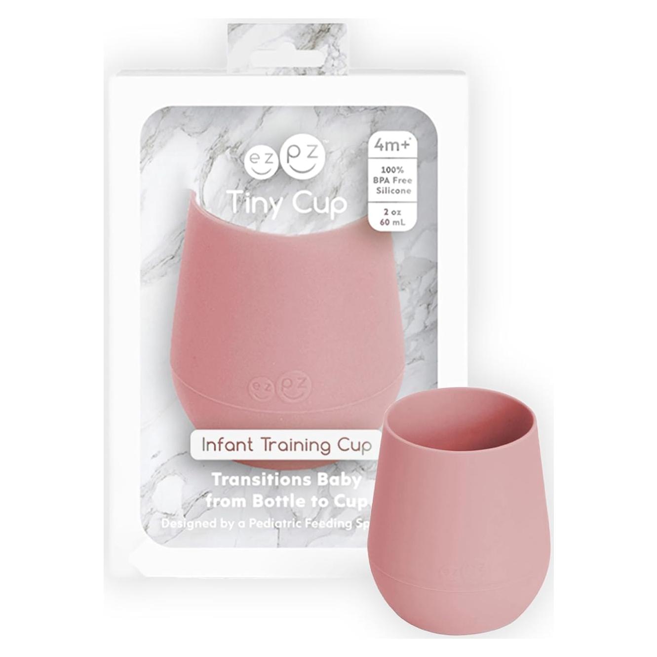 Taza de Entrenamiento ezpz Tiny Cup Sonrosada 59 ml 4 meses+