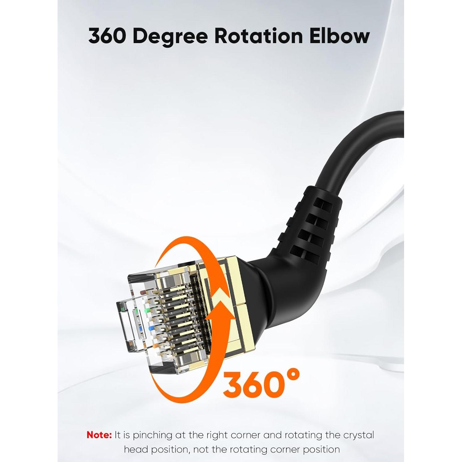 Cable Ethernet CAT8 CableCreation 0.25m 40Gbps RJ45 Blindado