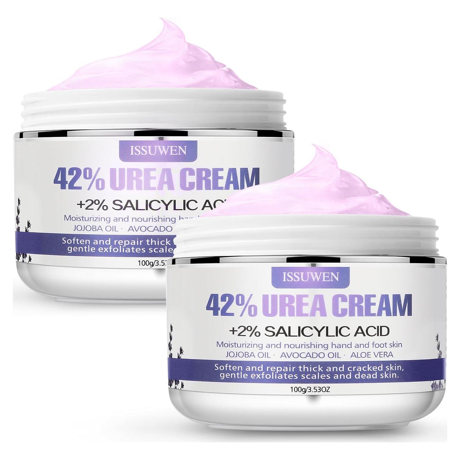 2 Paquetes Crema de Urea 42% y Ácido Salicílico 2% para Pies