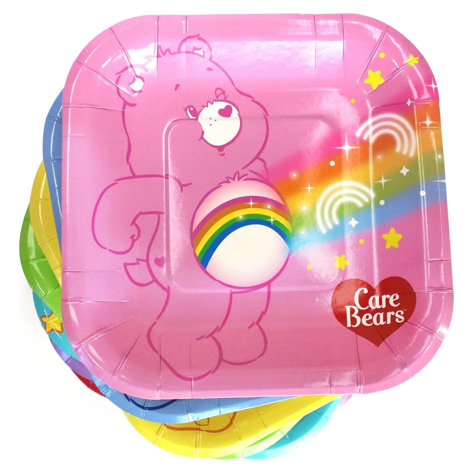 Platos de Postre Prime Party Care Bears - Juego de 8, 17.78 cm