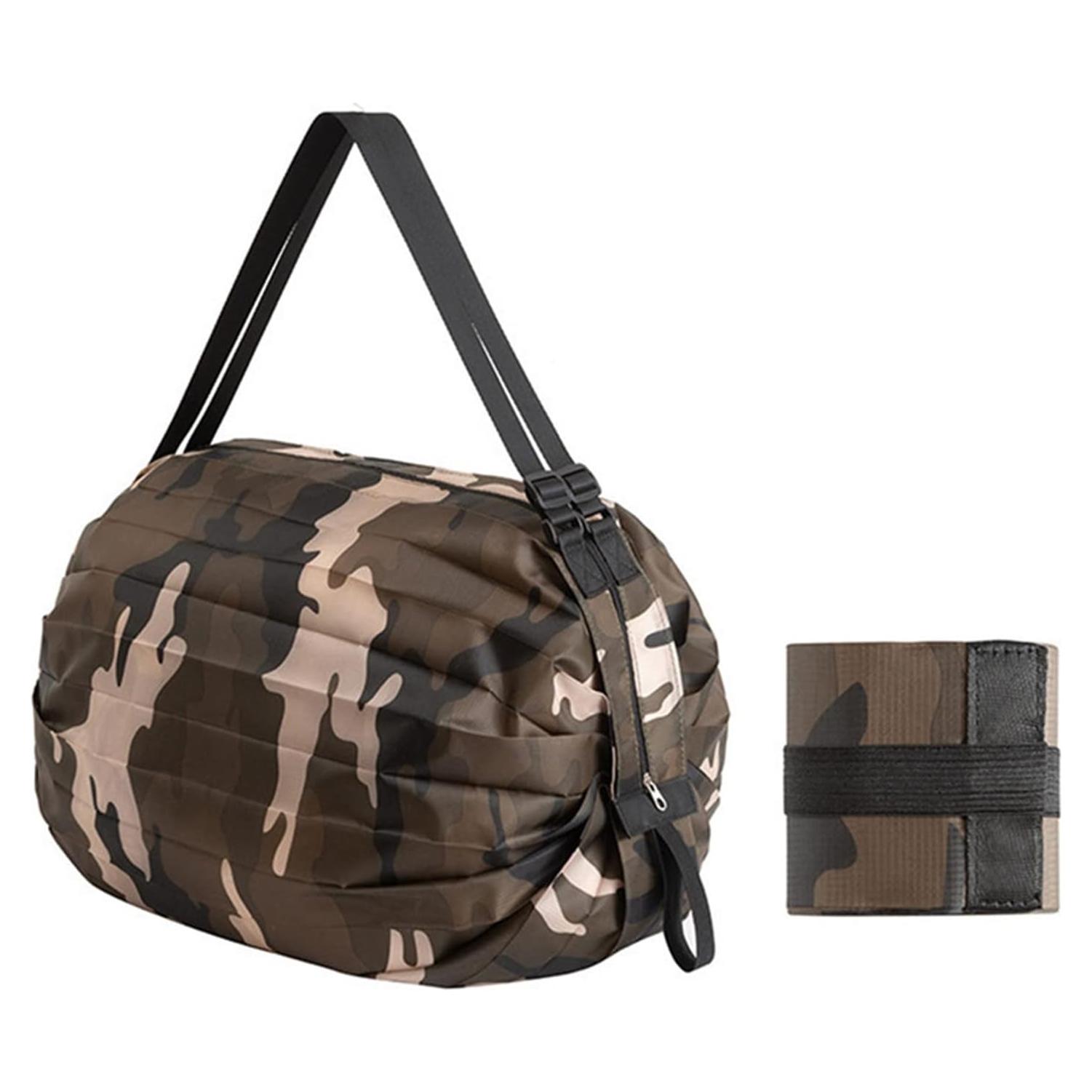 Bolsa de Compras Plegable Mozzyyee Camuflaje Marrón 40x40cm