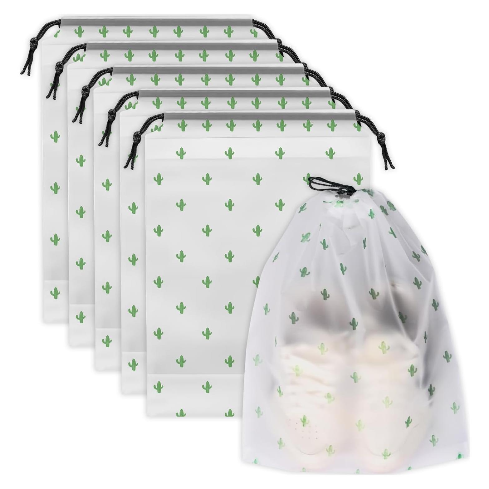 Bolsas para Zapatos de Viaje Cactus - 5 Piezas Impermeables 40x30cm