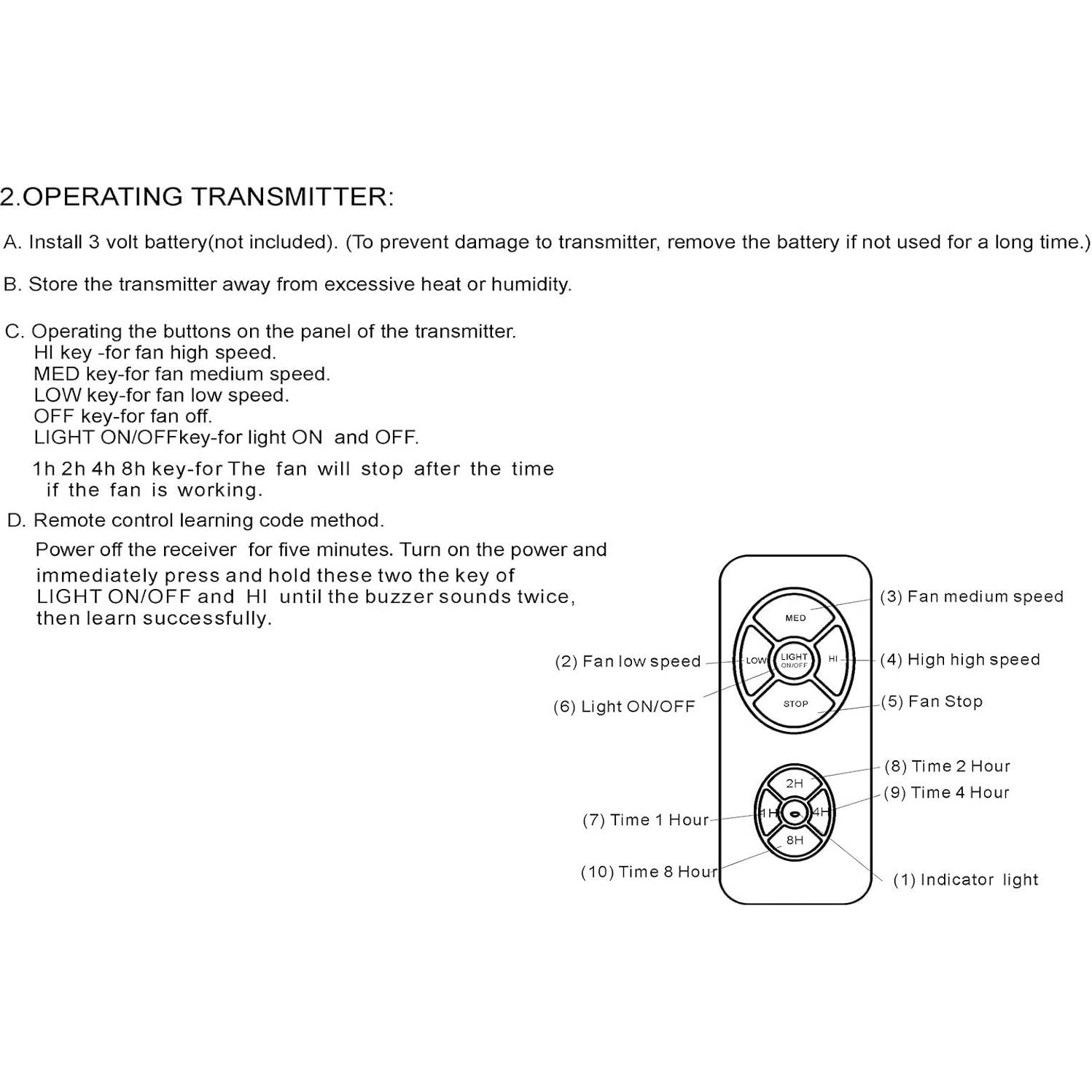 Control Remoto Universal para Ventilador de Techo Humpptom 2 Pack