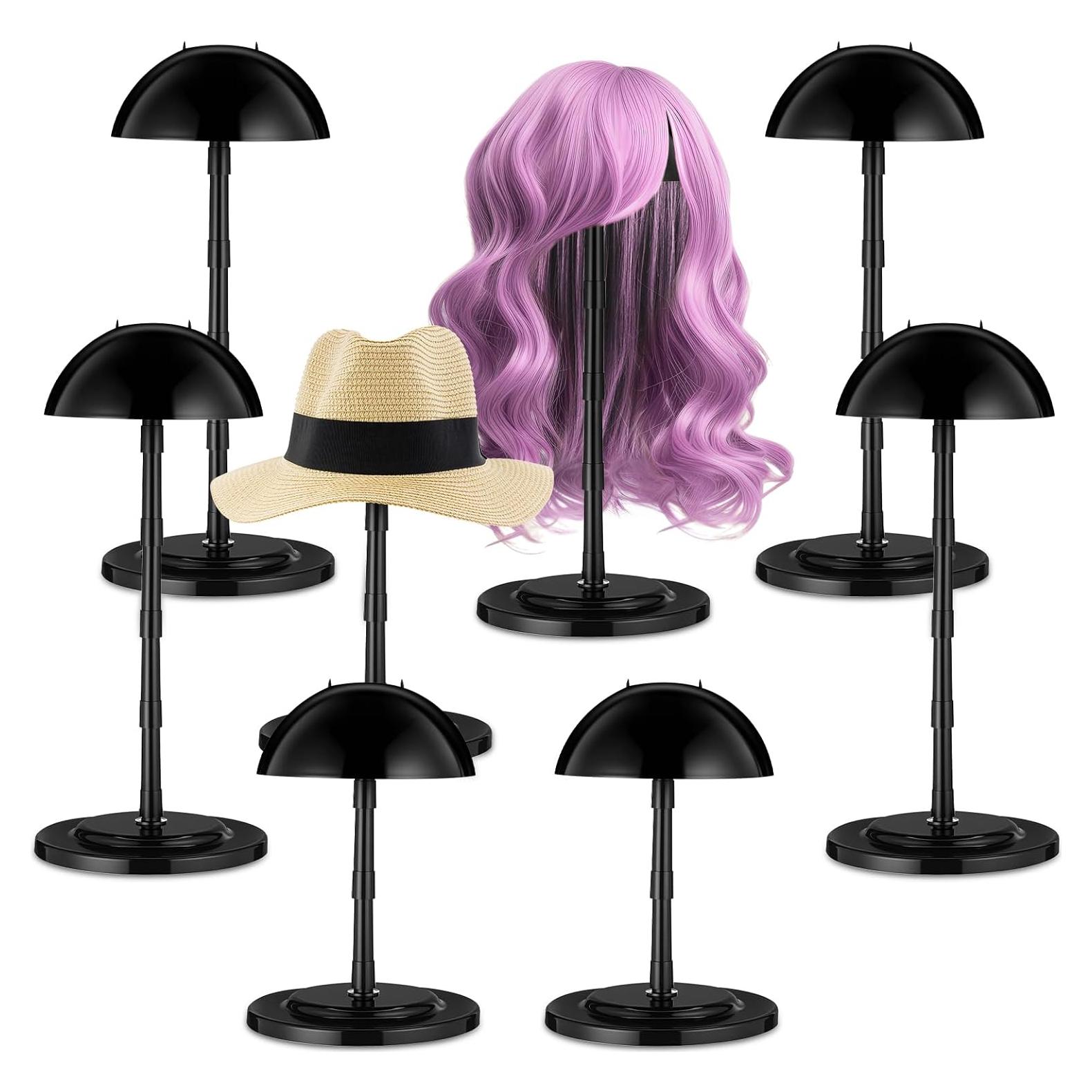 Soporte de Peluca Ajustable Shimeyao 8 Pcs Negro 11.5-36.4 cm