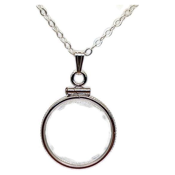 Collar Locket Personalizable Plata de Ley Hecho a Mano 2 cm