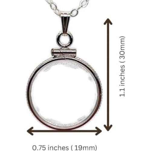 Collar Locket Personalizable Plata de Ley Hecho a Mano 2 cm