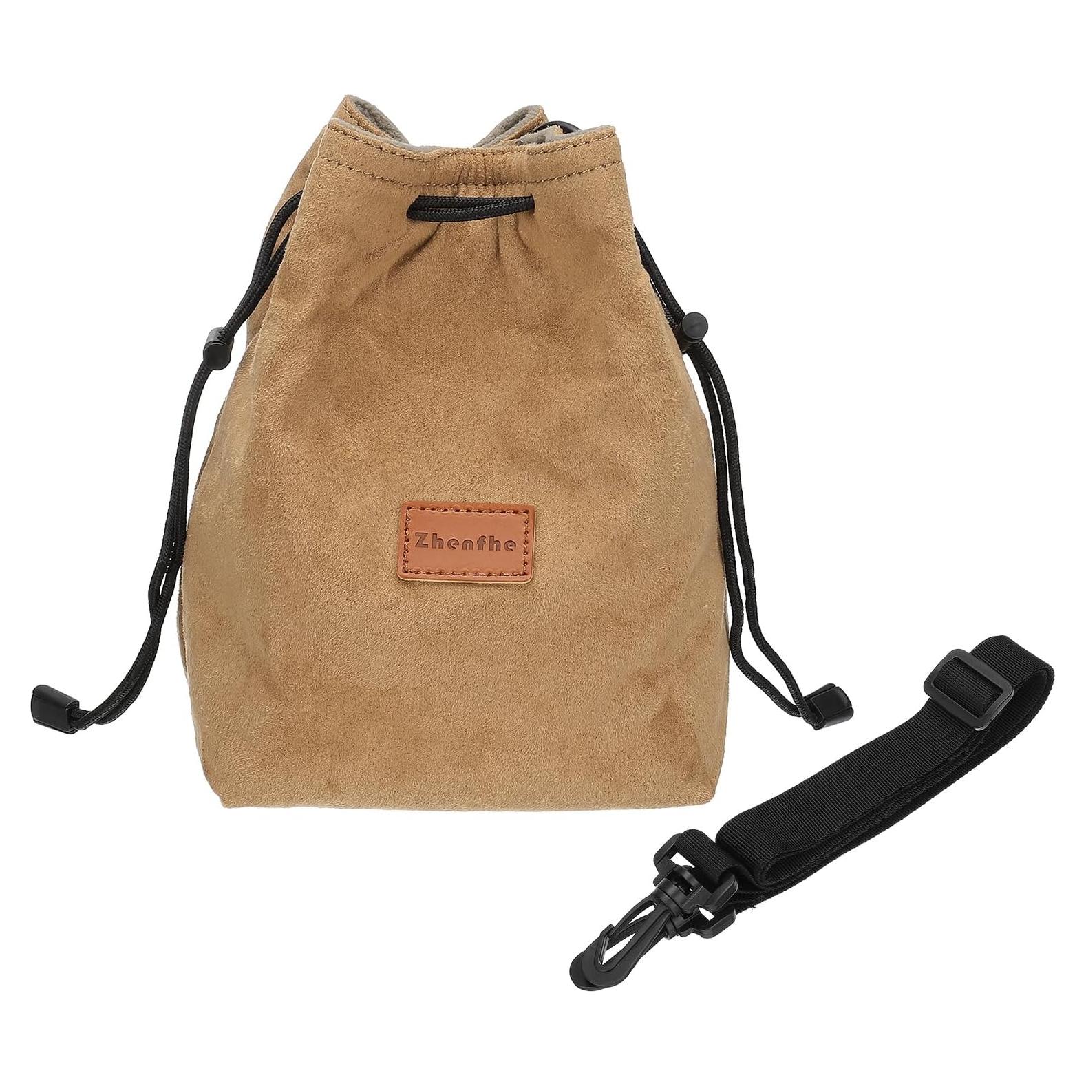 Bolsa de Lentes PATIKIL Tamaño L Marrón con Cierre Ajustable