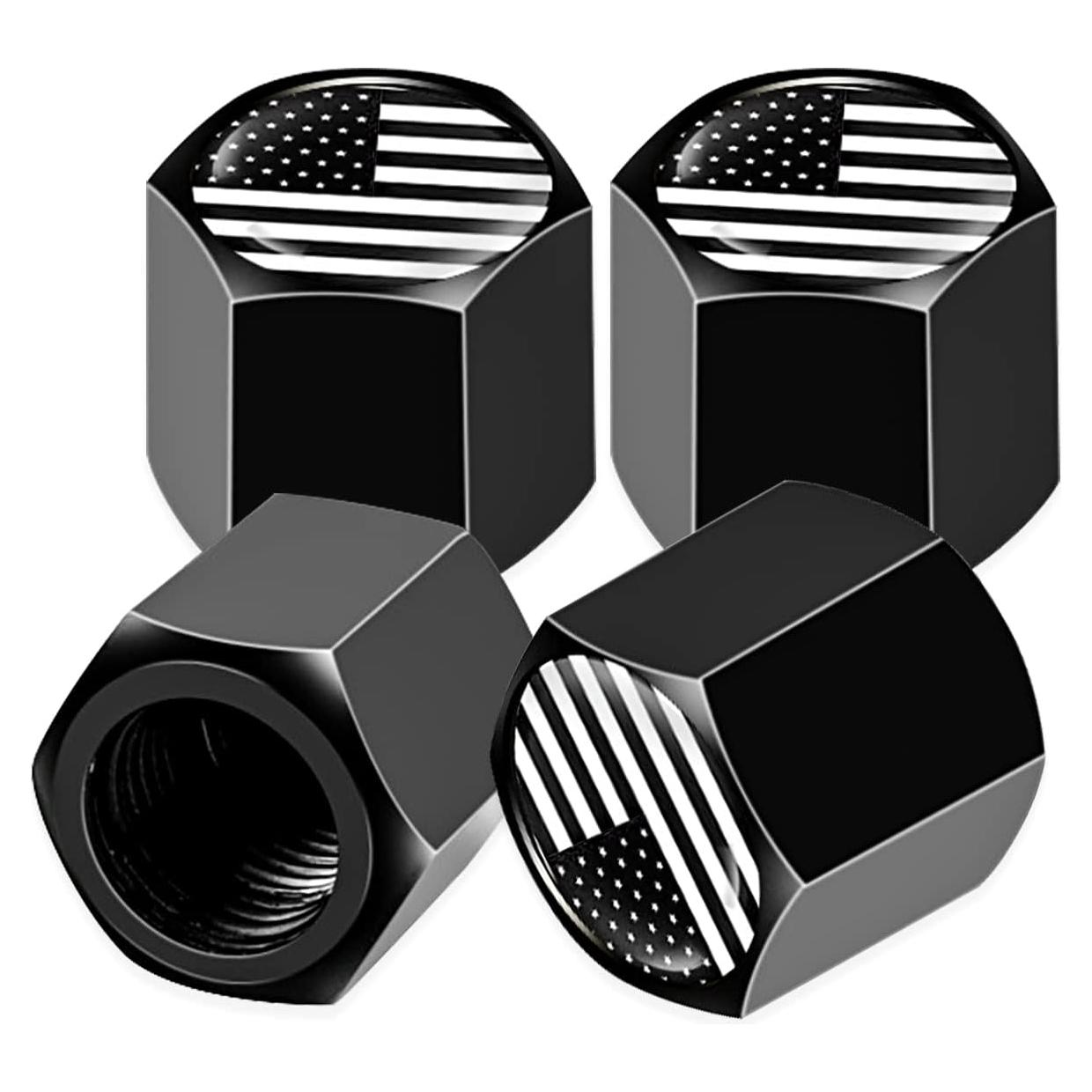 Tapas de Válvula de Neumático Ajxn 4 Pcs Bandera Americana